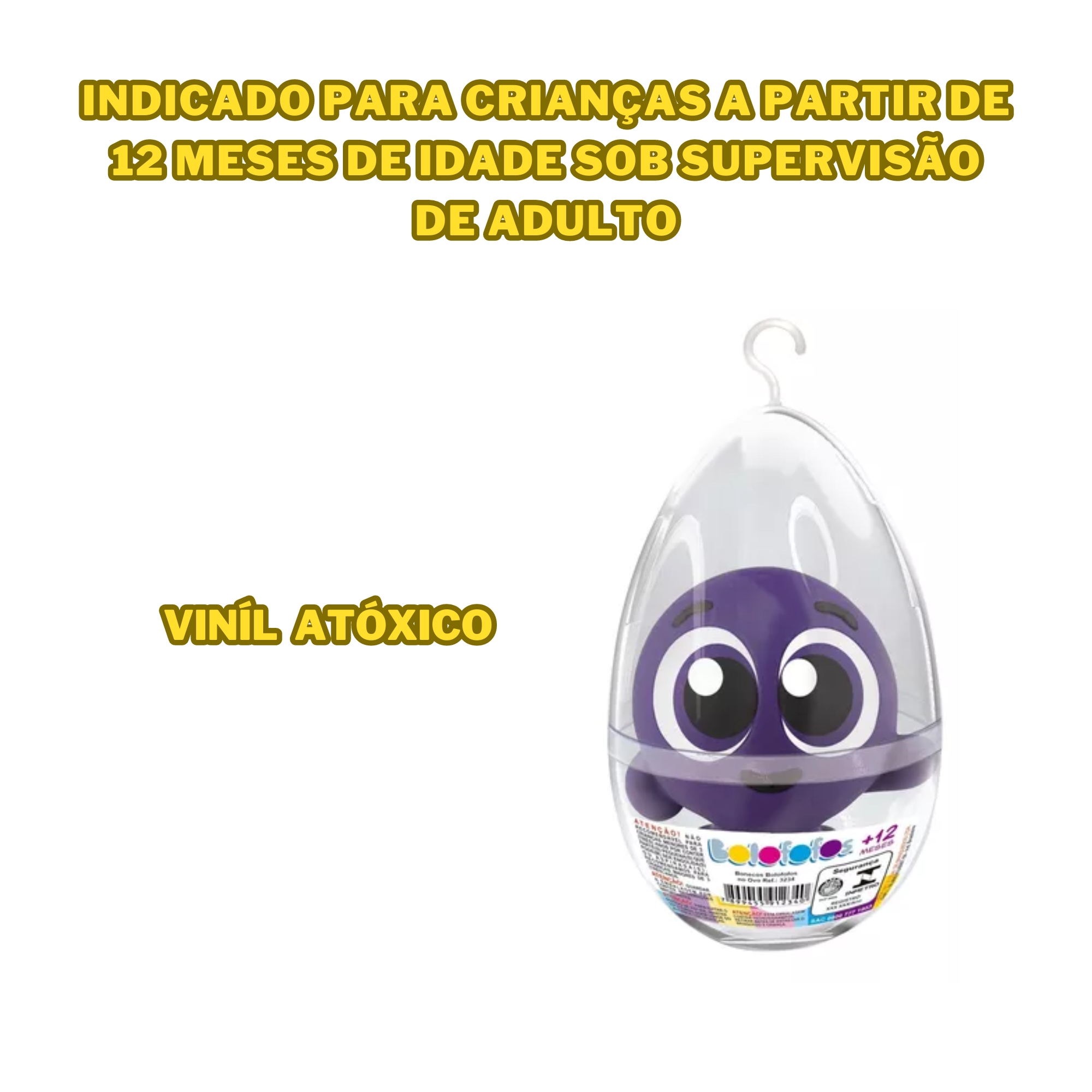 Brinquedo Infantil Boneco no Ovo Bolofofos Esguicho Líder 3234