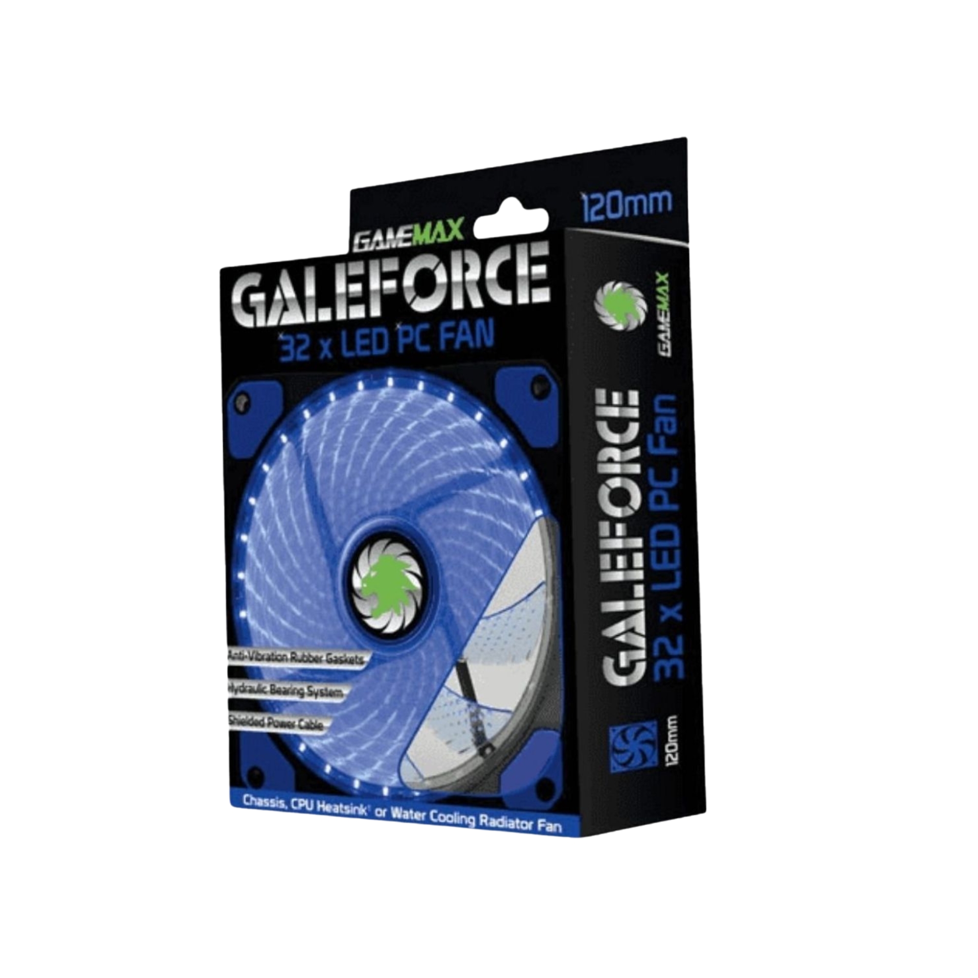 Kit 3 Coolers para Gabinete 12mm 32 LED Azul Gamemax - GMX-GF12B