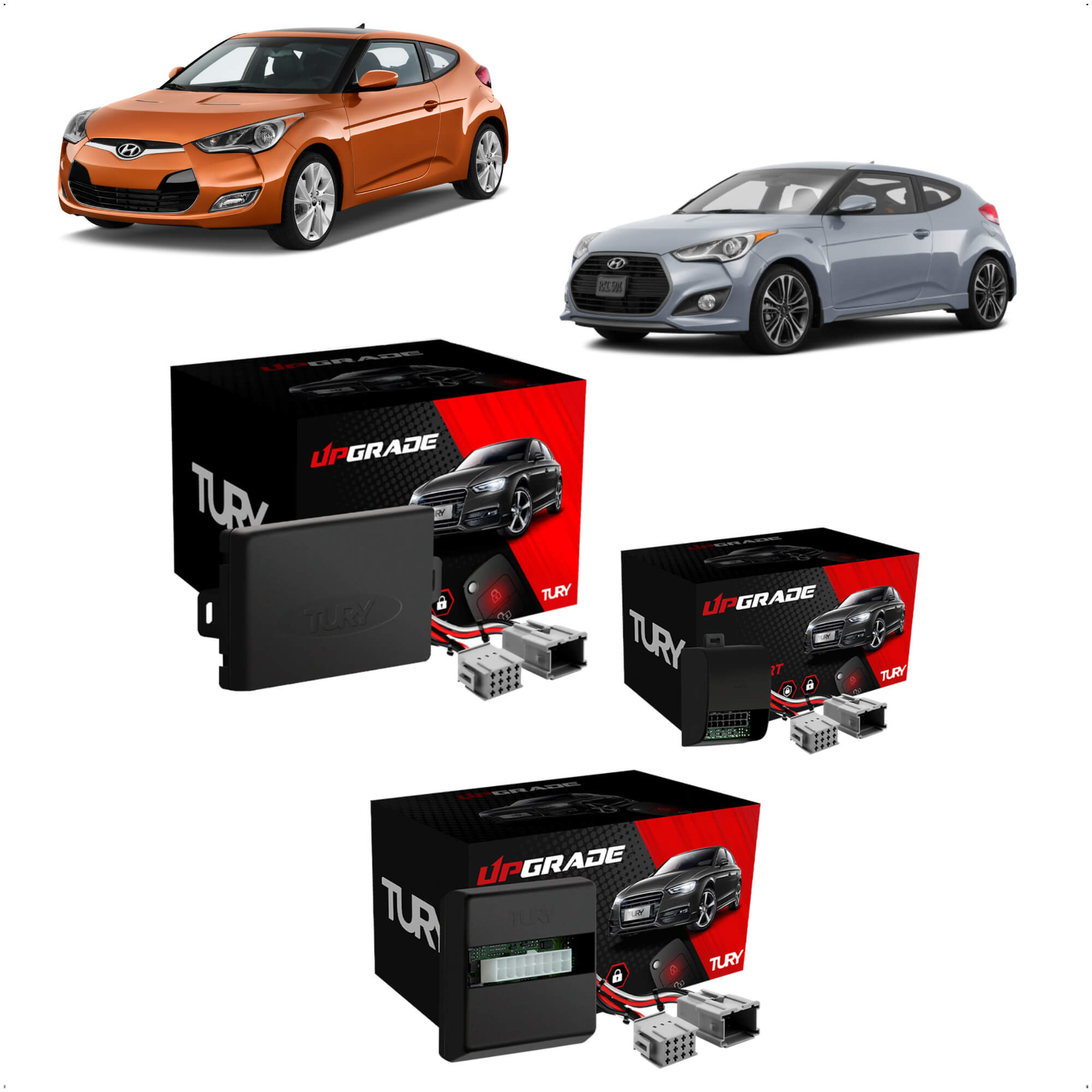 Modulo de Vidro Veloster 2013 2014 2015 2016 2017 + Teto Solar + Retrovisor e Tilt Down Tury