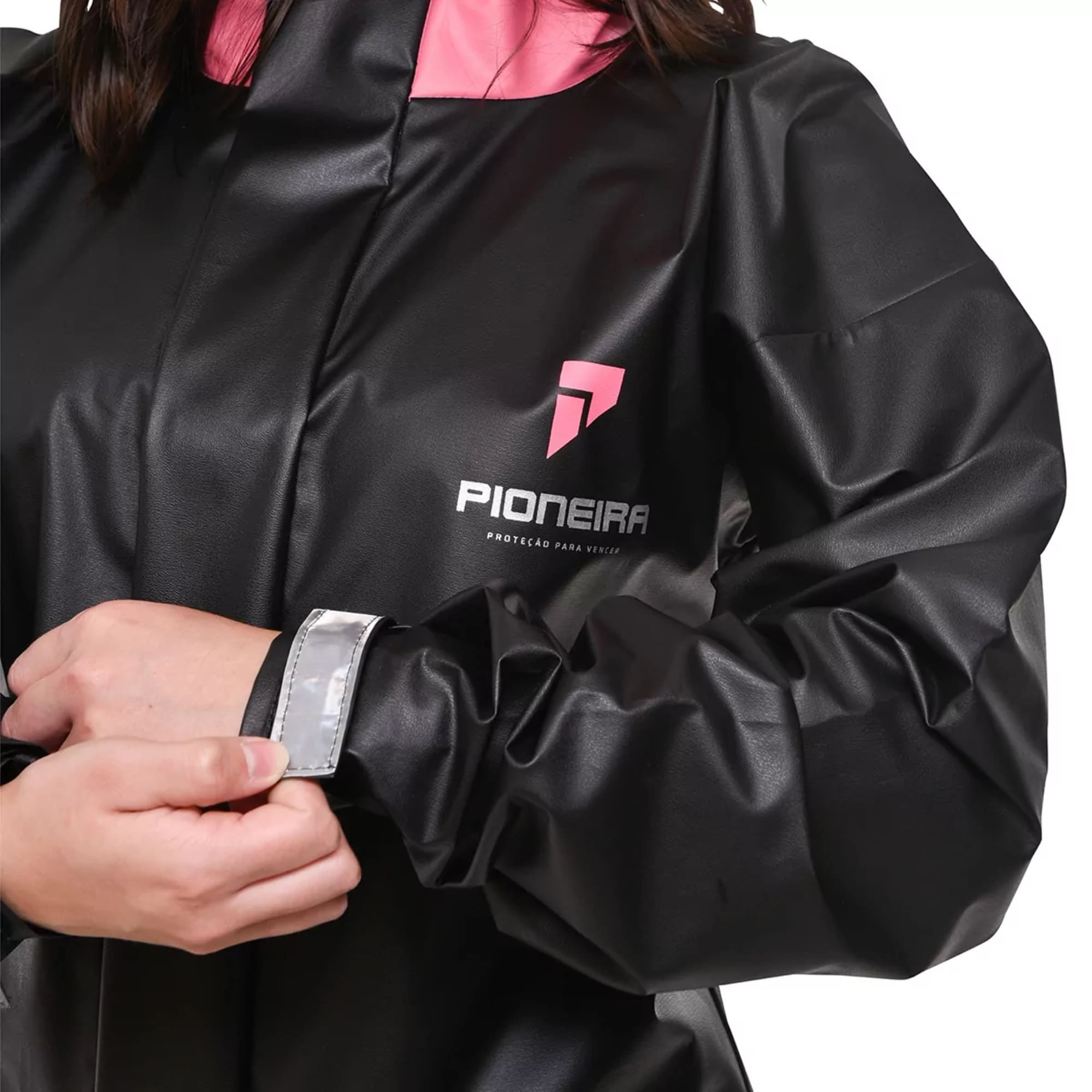 Conjunto Capa Chuva Pvc 0,30mm - Bravo Gola - Masculino Preto Tamanho P Pioneira - 2200-M-PRE-P