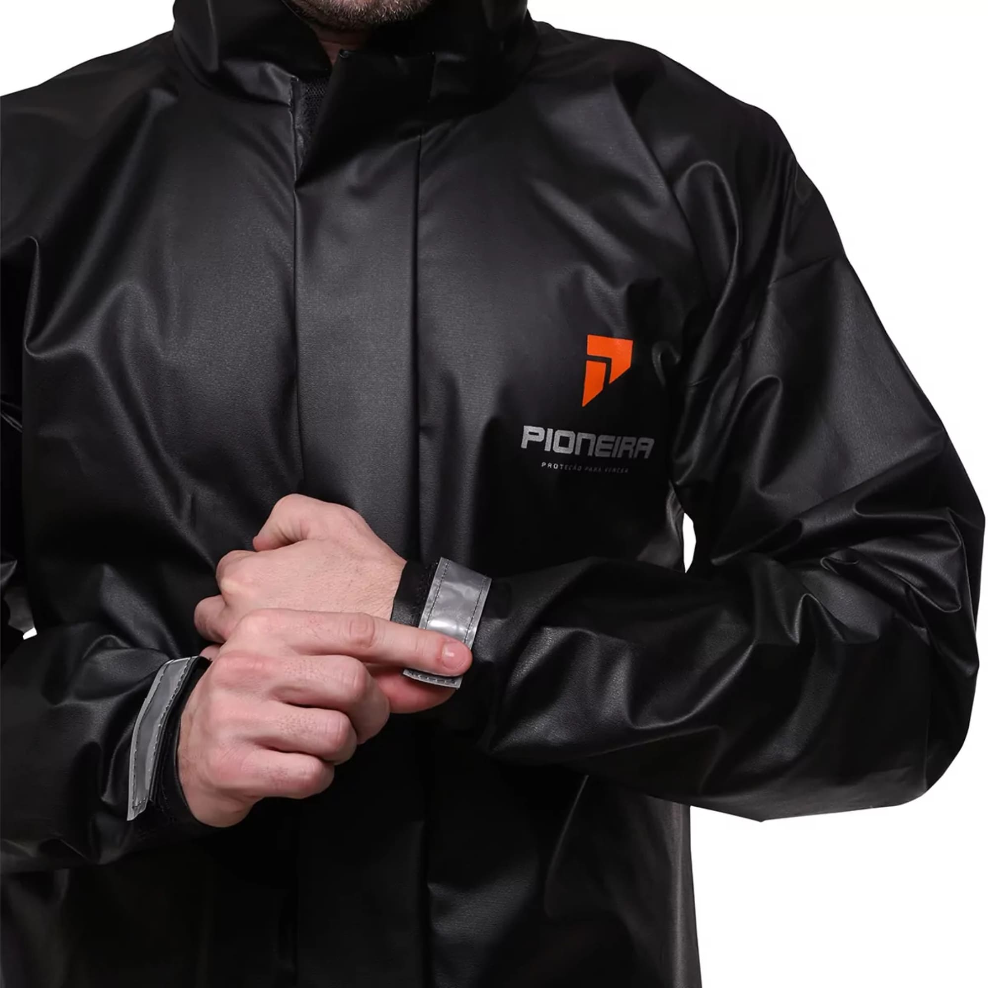 Conjunto Capa Chuva Pvc 0,30mm Bravo Gola Feminino Tamanho P Pioneira - 2200FEM-F-PRE-P