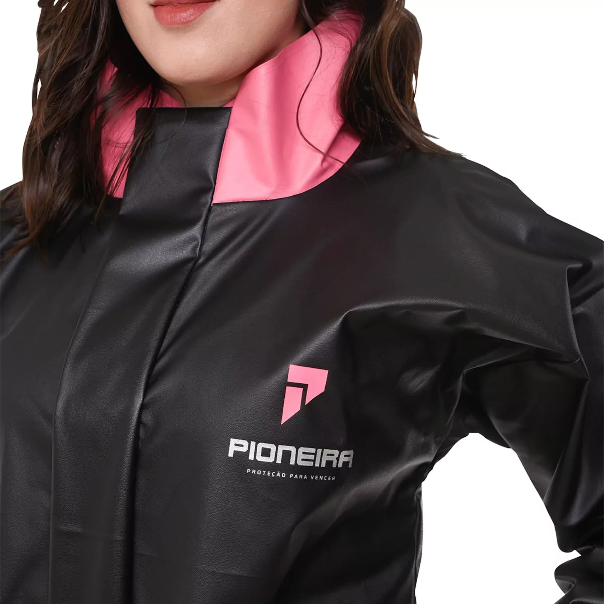 Conjunto Capa Chuva Pvc 0,30mm Bravo Gola Feminino Tamanho P Pioneira - 2200FEM-F-PRE-P