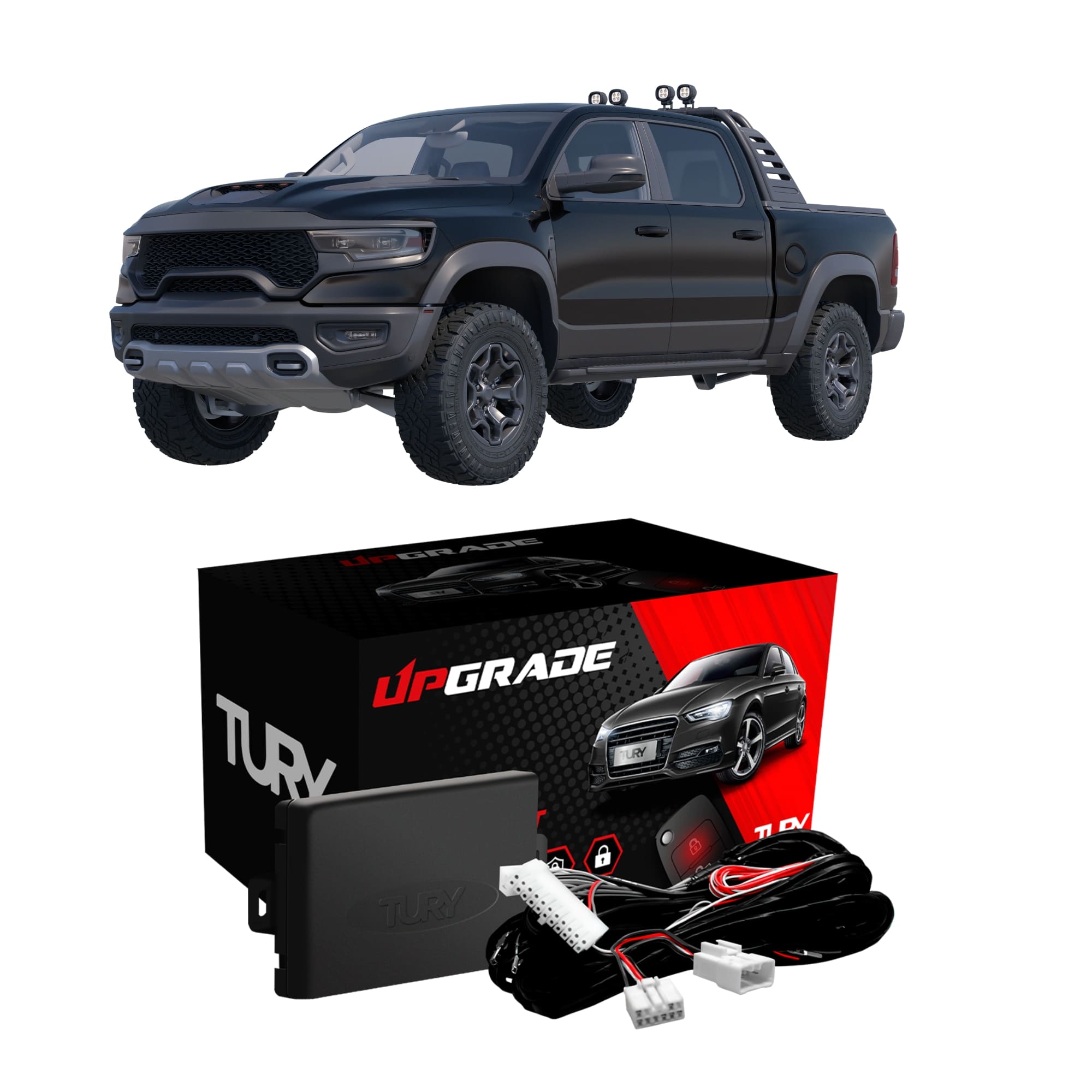 Módulo Automação Vidro Elétrico Retrovisores Dodge Ram 1500/2500/3500 Tury - PRO 4.100.1 LONG AQ