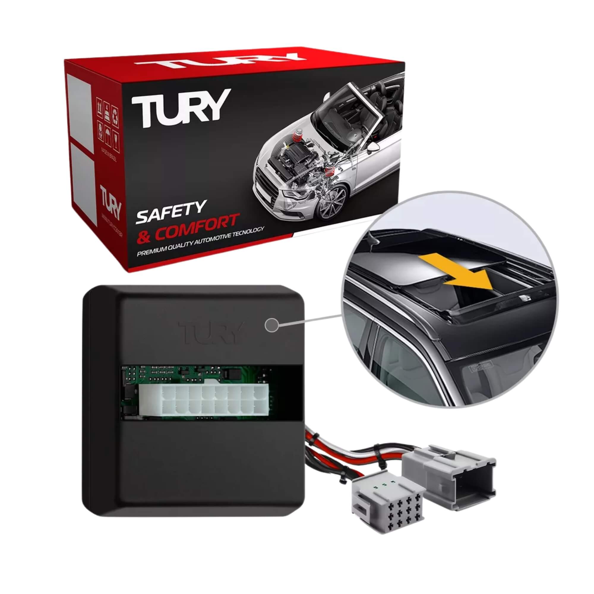Módulo De Fechamento De Teto Solar Tury Sky 2T.18 L
