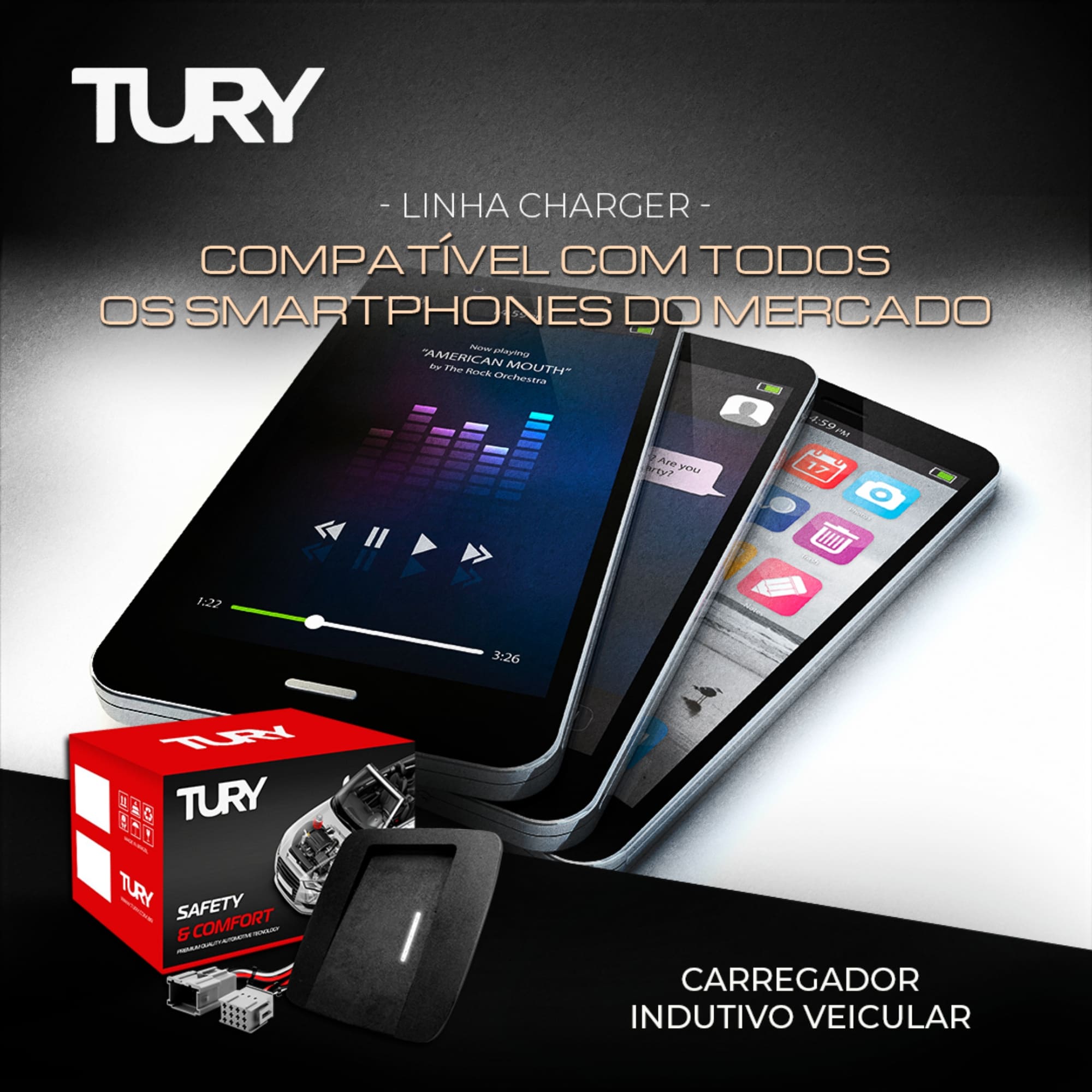 Módulo Carregador Indutivo Sem Fio HRV á Partir de 2023 Tury - ICHARGER1.0S