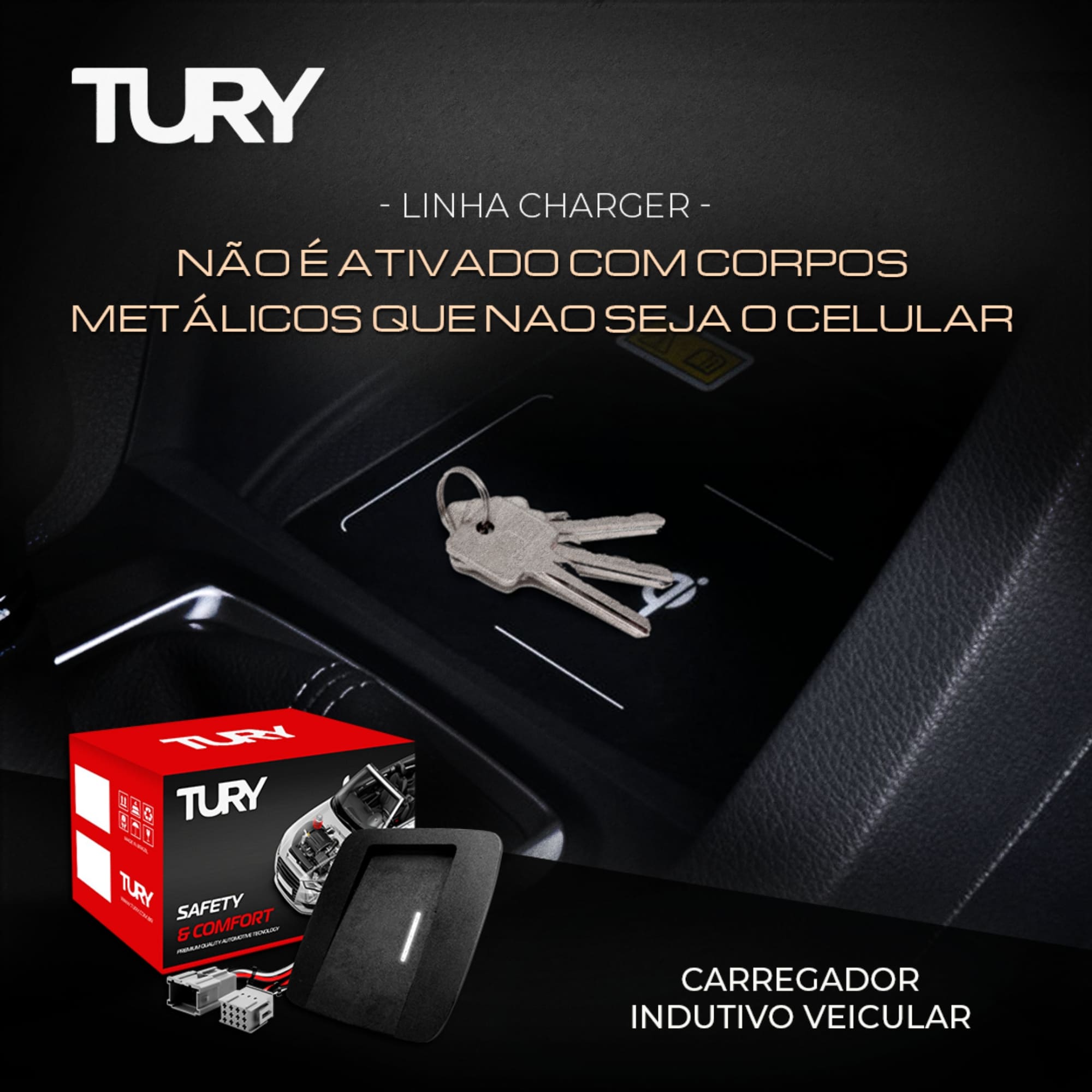 Módulo Eletrônico Carregador Indutivo City á Partir de 2022 Tury - ICHARGER1.0R