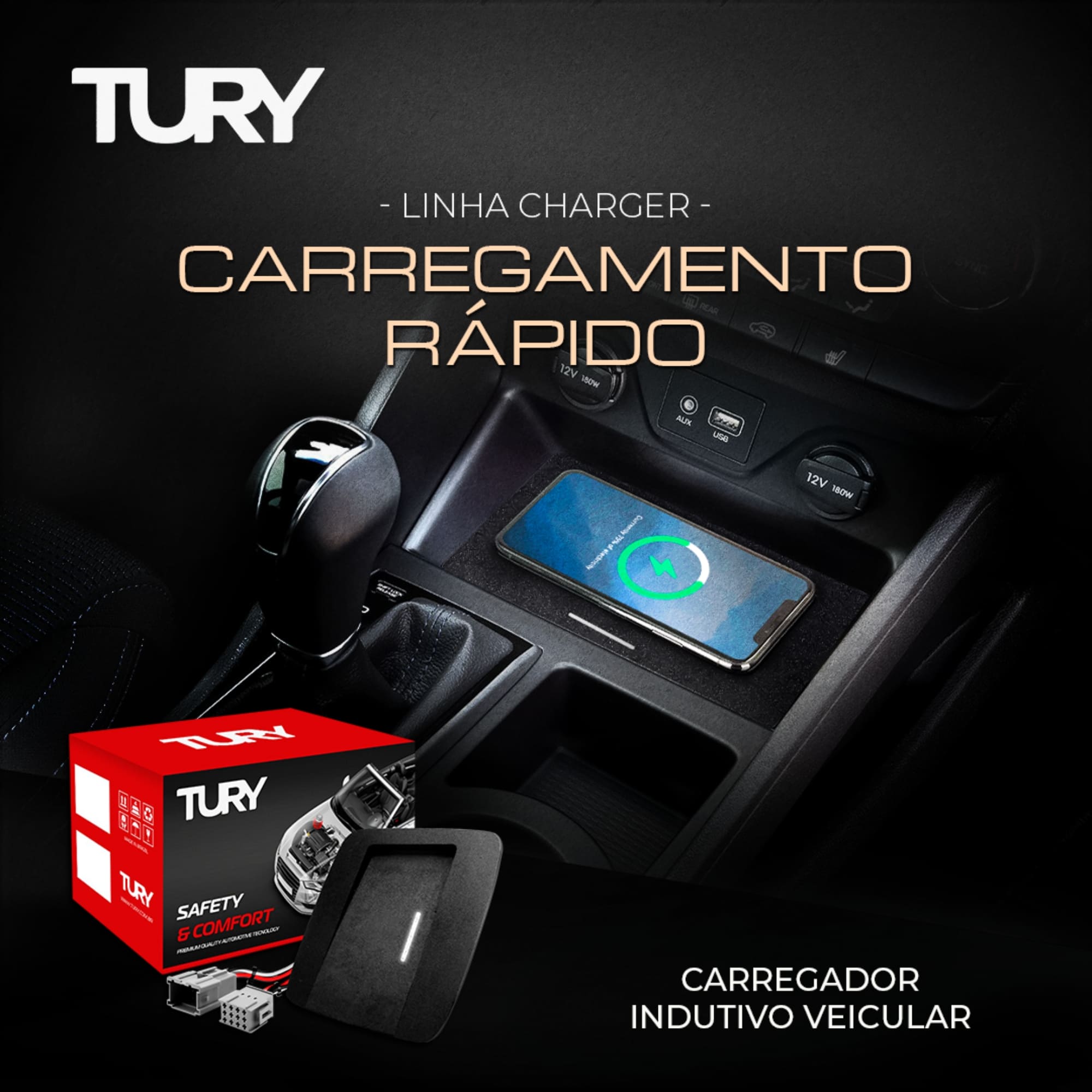 Módulo Eletrônico Carregador Indutivo Montana á partir de 2023 Tury - ICHARGER1.1AD