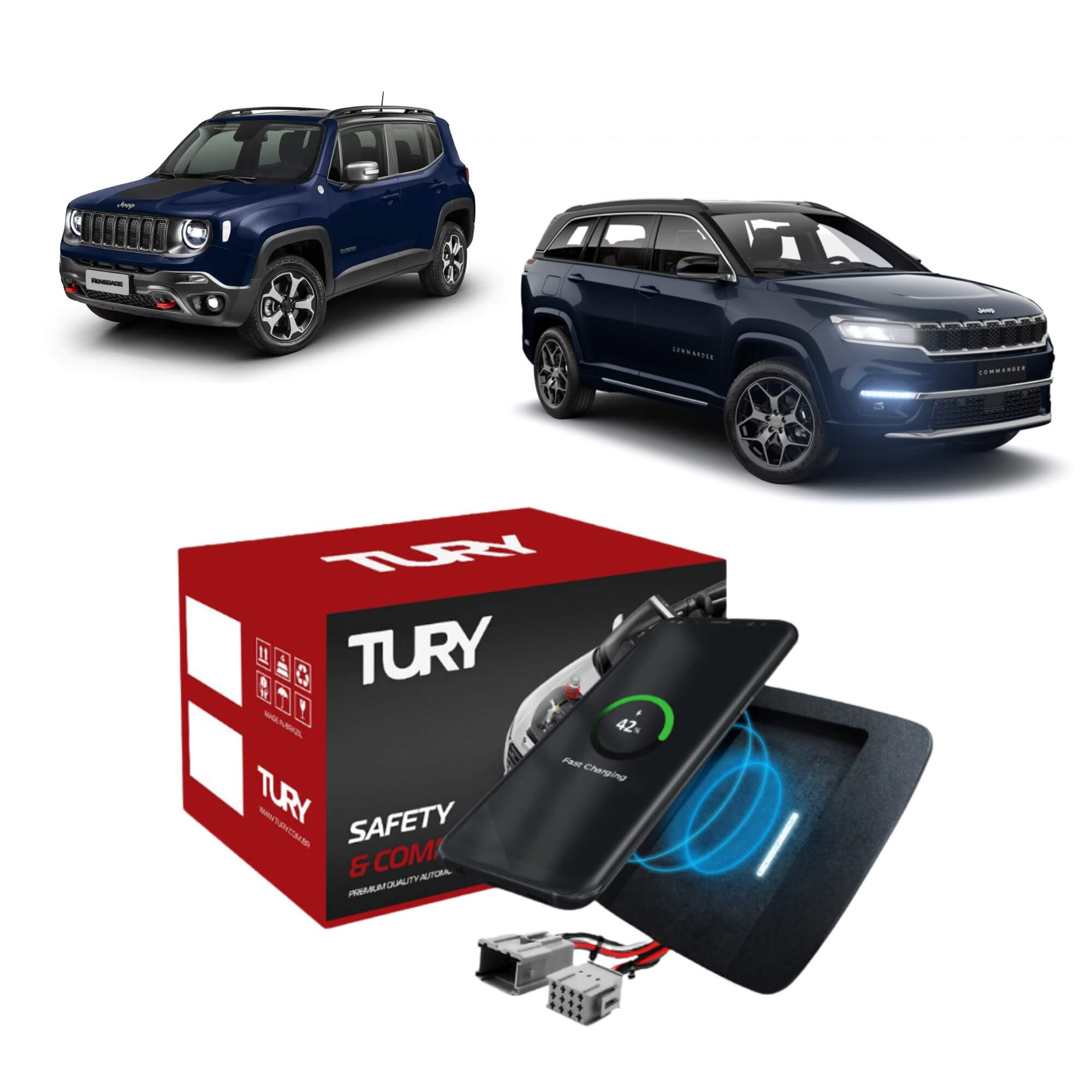 Módulo Eletrônico Automotivo Carregador Indutivo Renegade/Commander Tury - ICHARGER REPAIR 1.1B