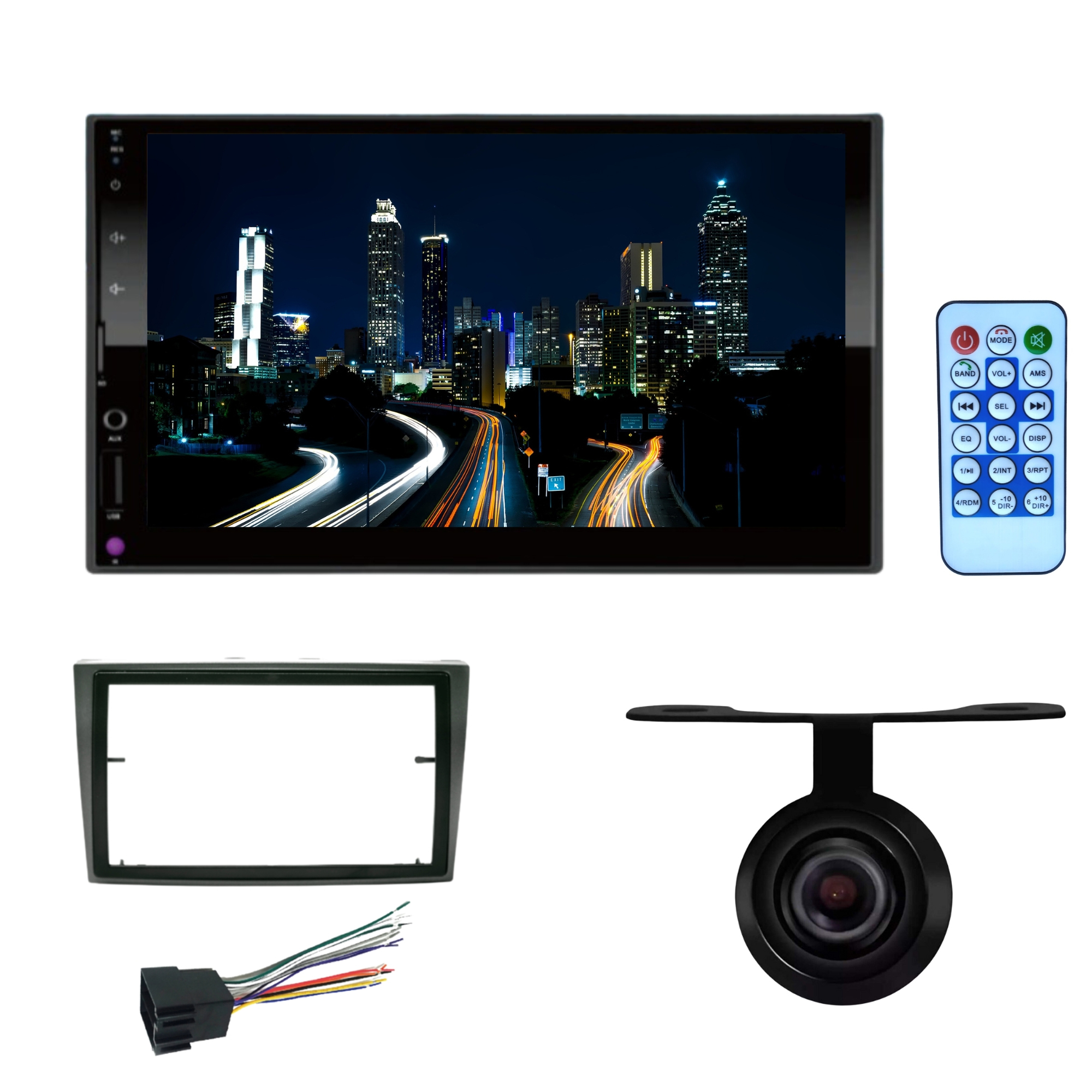 COMP Central Multimídia Mp5 2 Din 7 Espelhamento Corsa Montana Vectra Grafite com câmera de ré - HT 3000