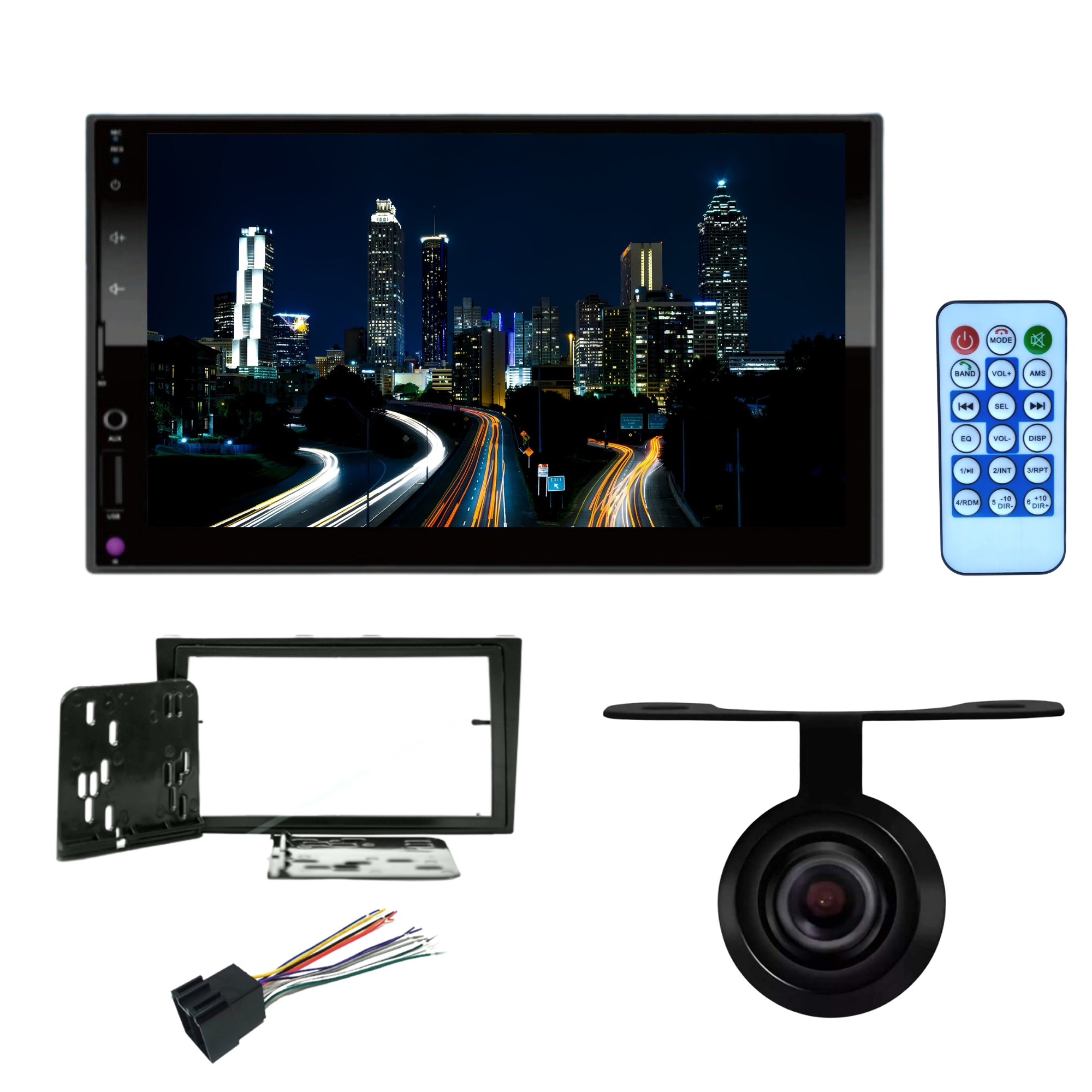 COMP Central Multimídia Mp5 2 Din 7 Espelhamento Corsa Montana Meriva Vectra Preto com câmera de ré  HT-3000