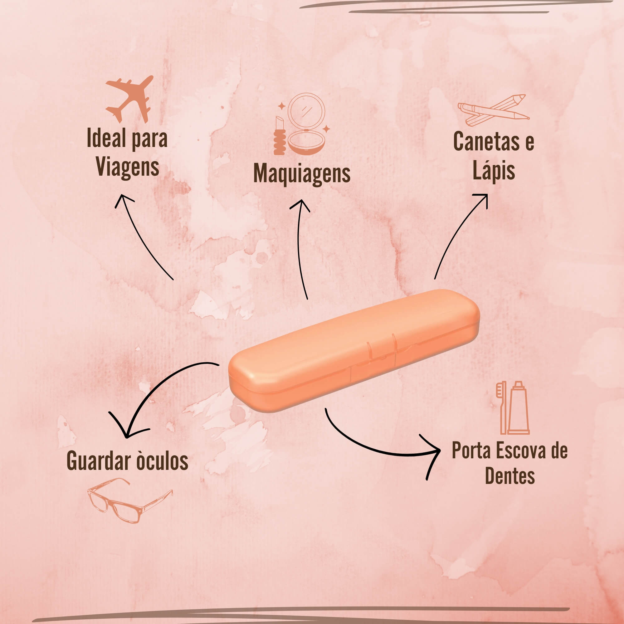 Estojo Necessária Coza Laranja Crush Brinox - 13059/0546