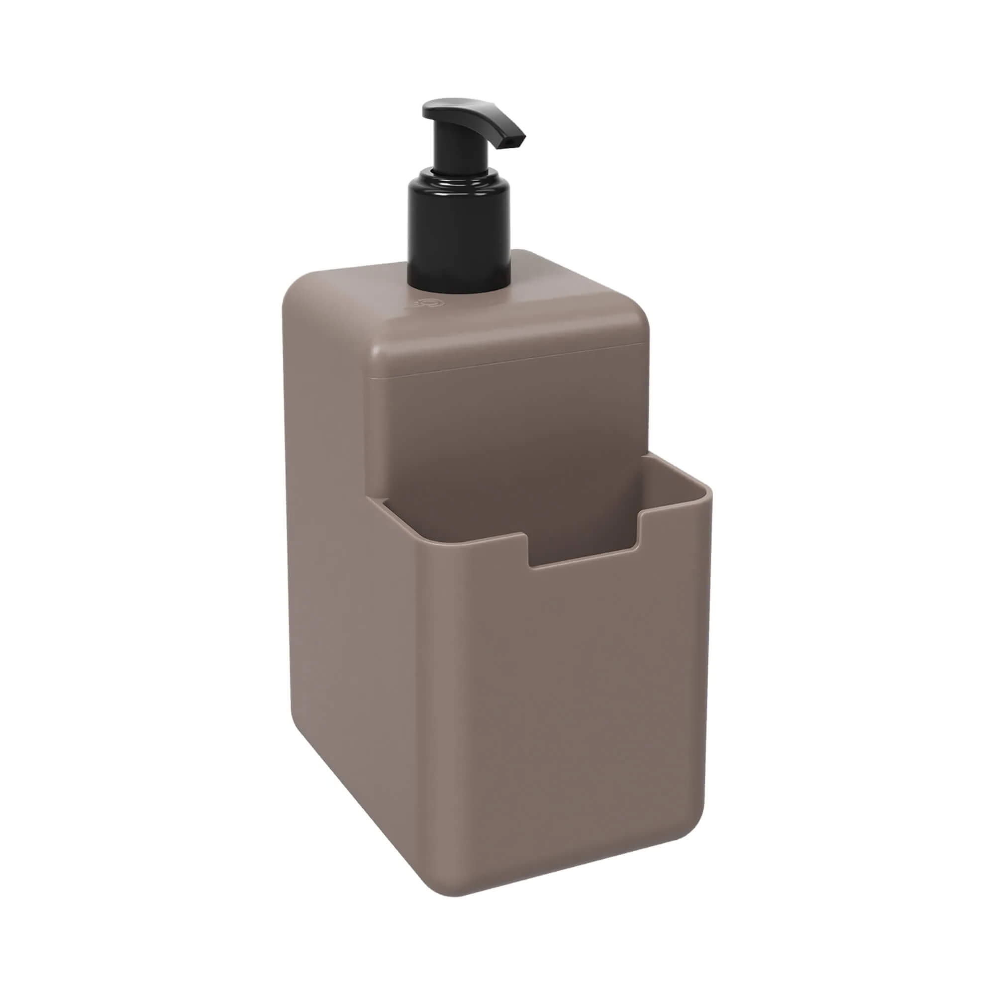 Dispenser para Detergente e Esponja Coza Single 500ml Warm Gray Marrom Brinox - 17008/0126