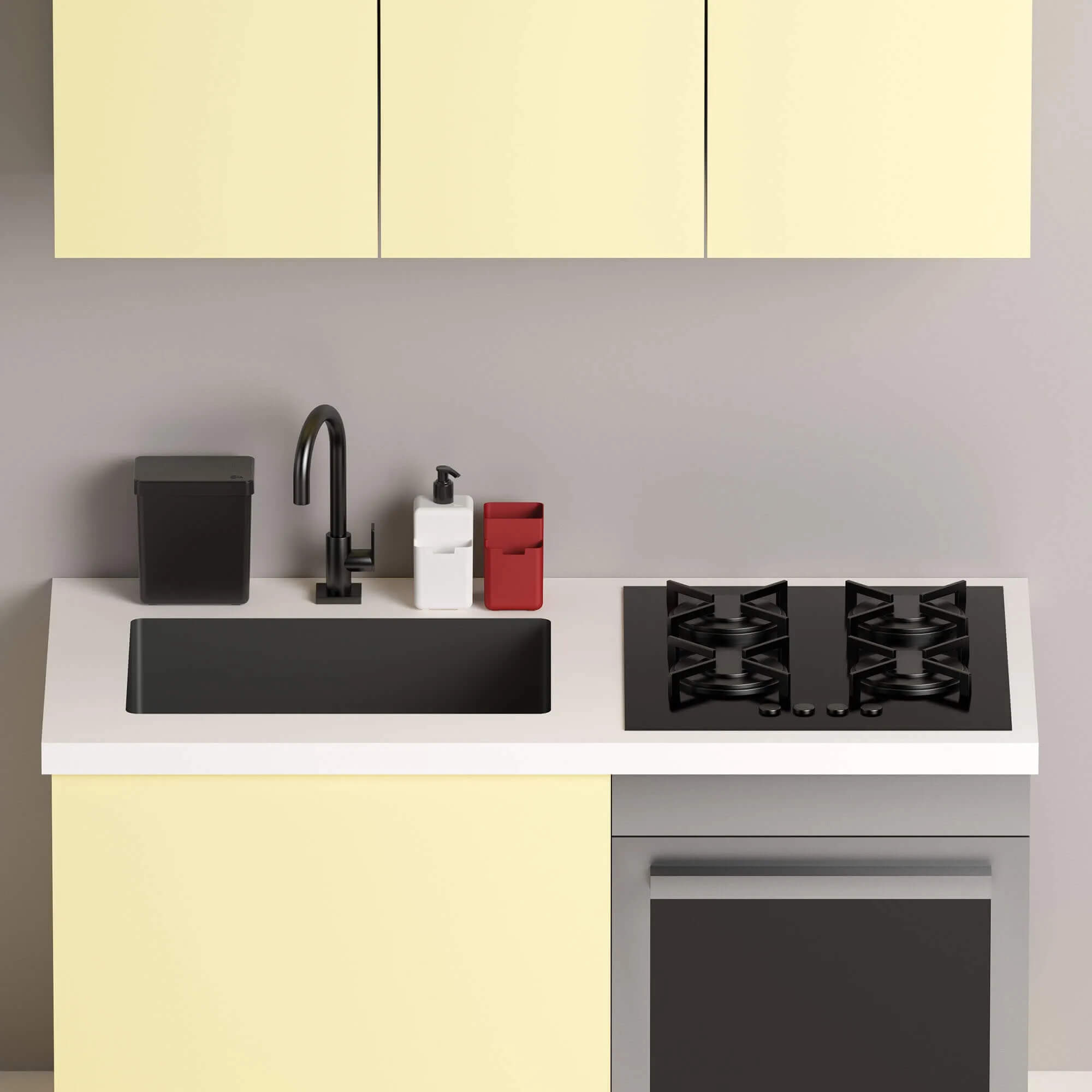 Lixeira com Tampa Coza Single 2,5 Litros Vermelho Bold Brinox - 17009/0465
