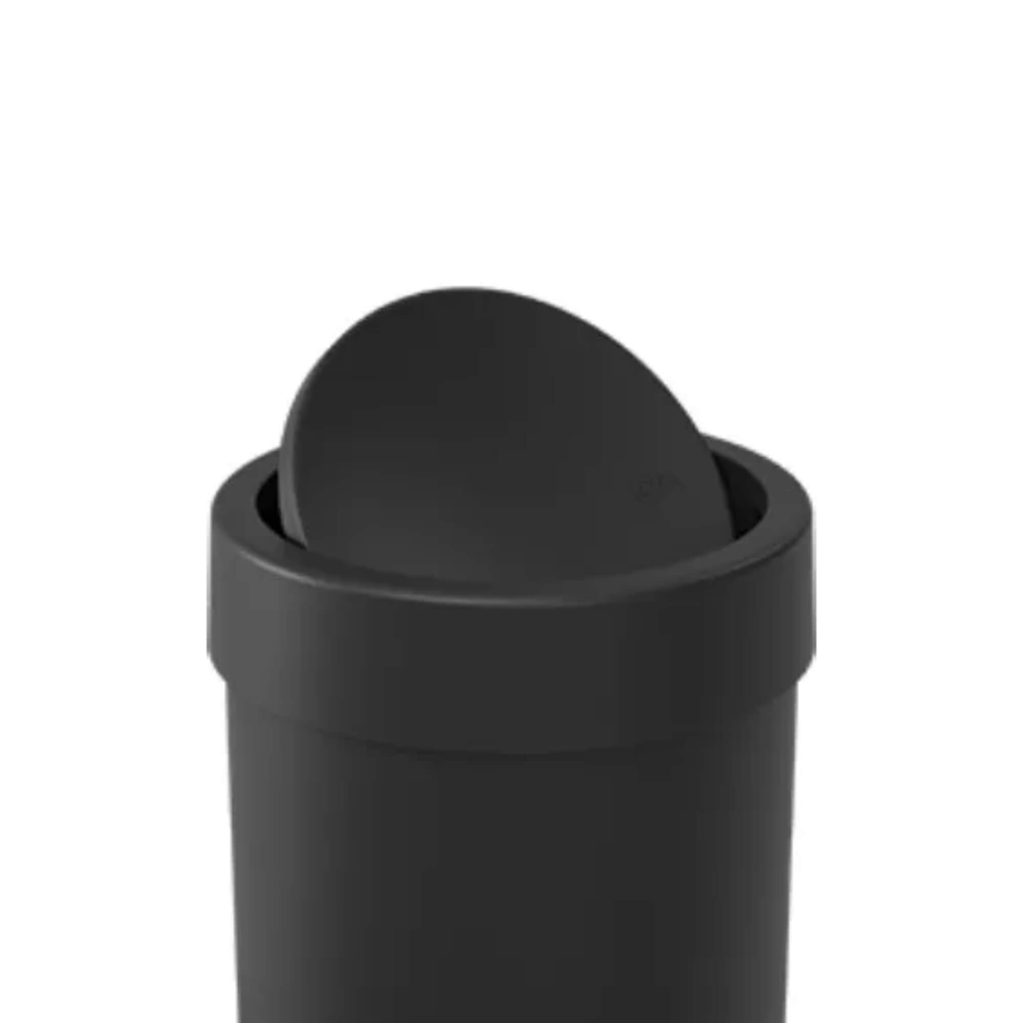 Lixeira com Tampa Basculante Coza 5,4 Litros Preto Brinox - 10945/0008