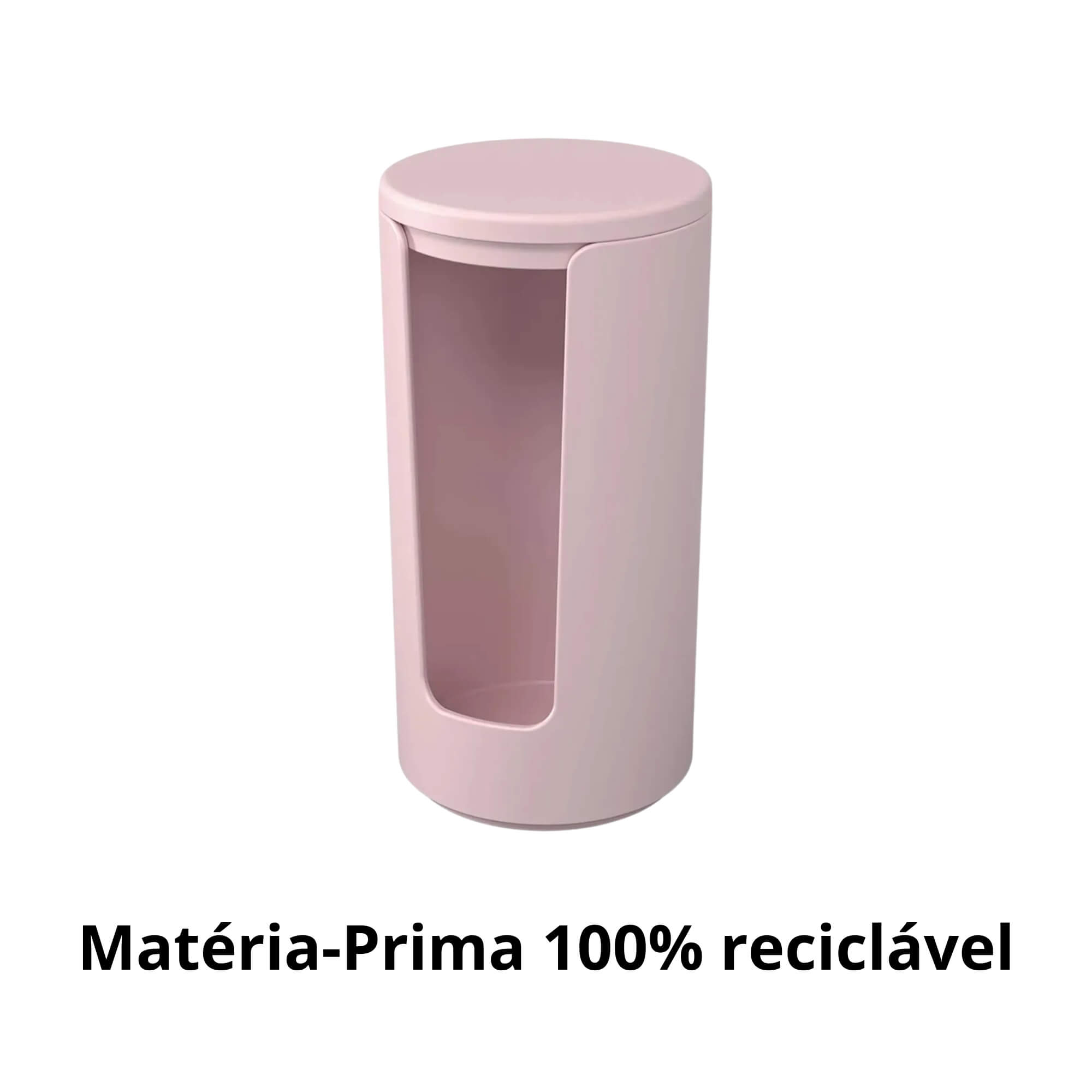 Porta Algodão Em Disco Serene Rosa Claro Brinox - 13104/3537