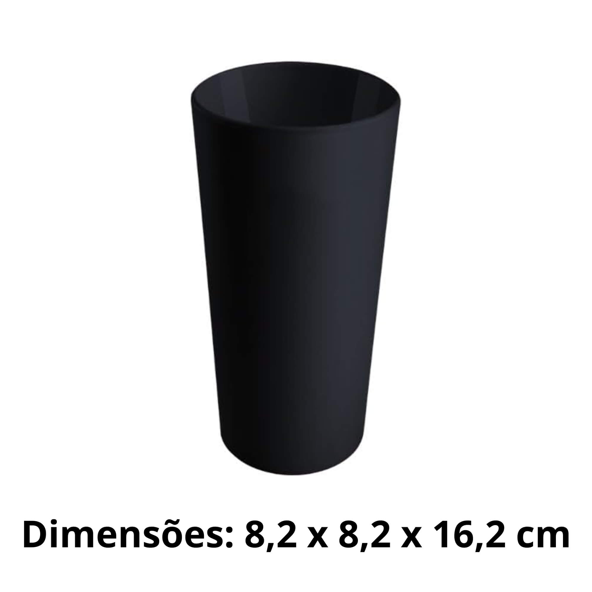 Copo Cônico 500ml Casual Coza Preto Brinox - 10209/00080