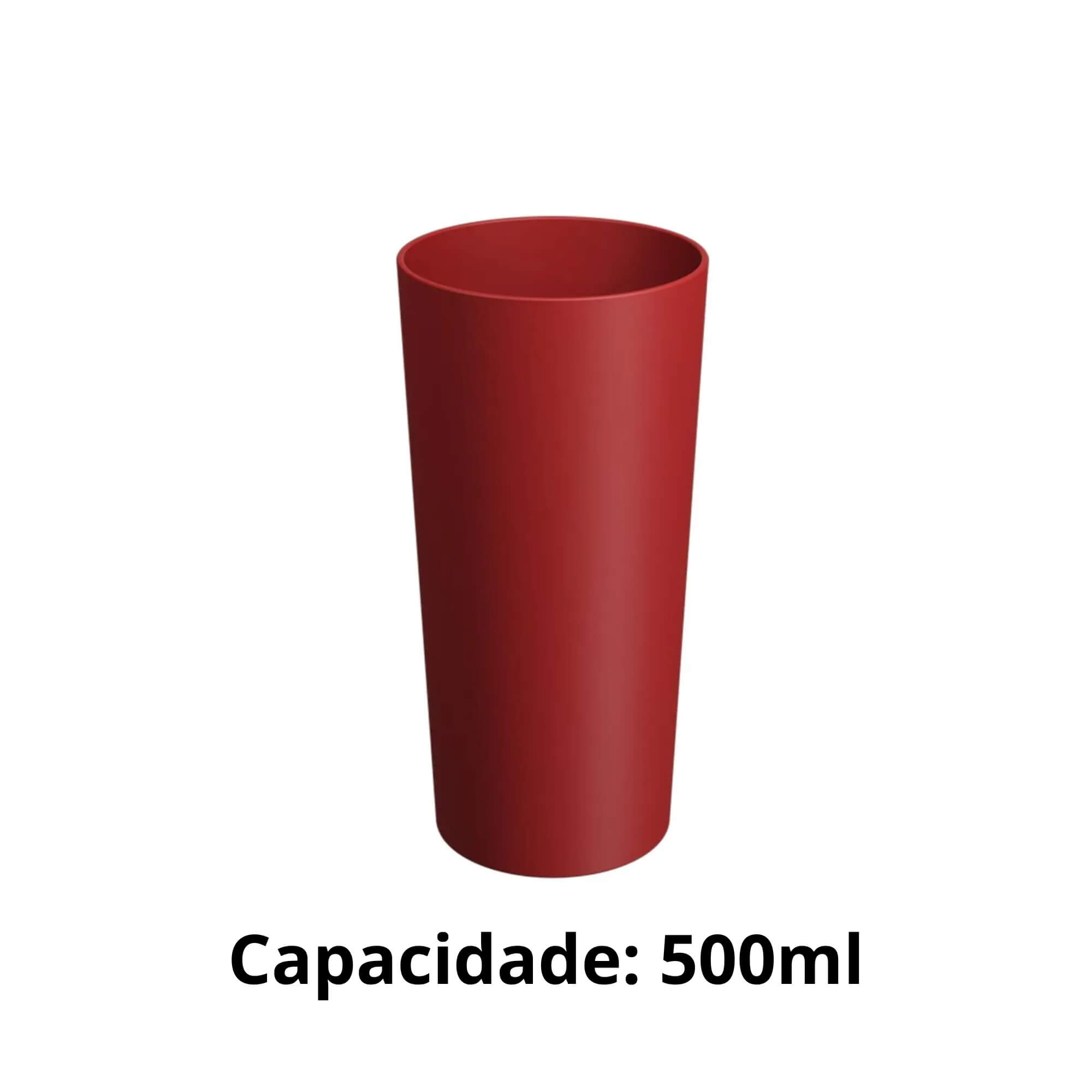 Copo Cônico 500ml Casual Coza Vermelho Bold Brinox - 10209/0465