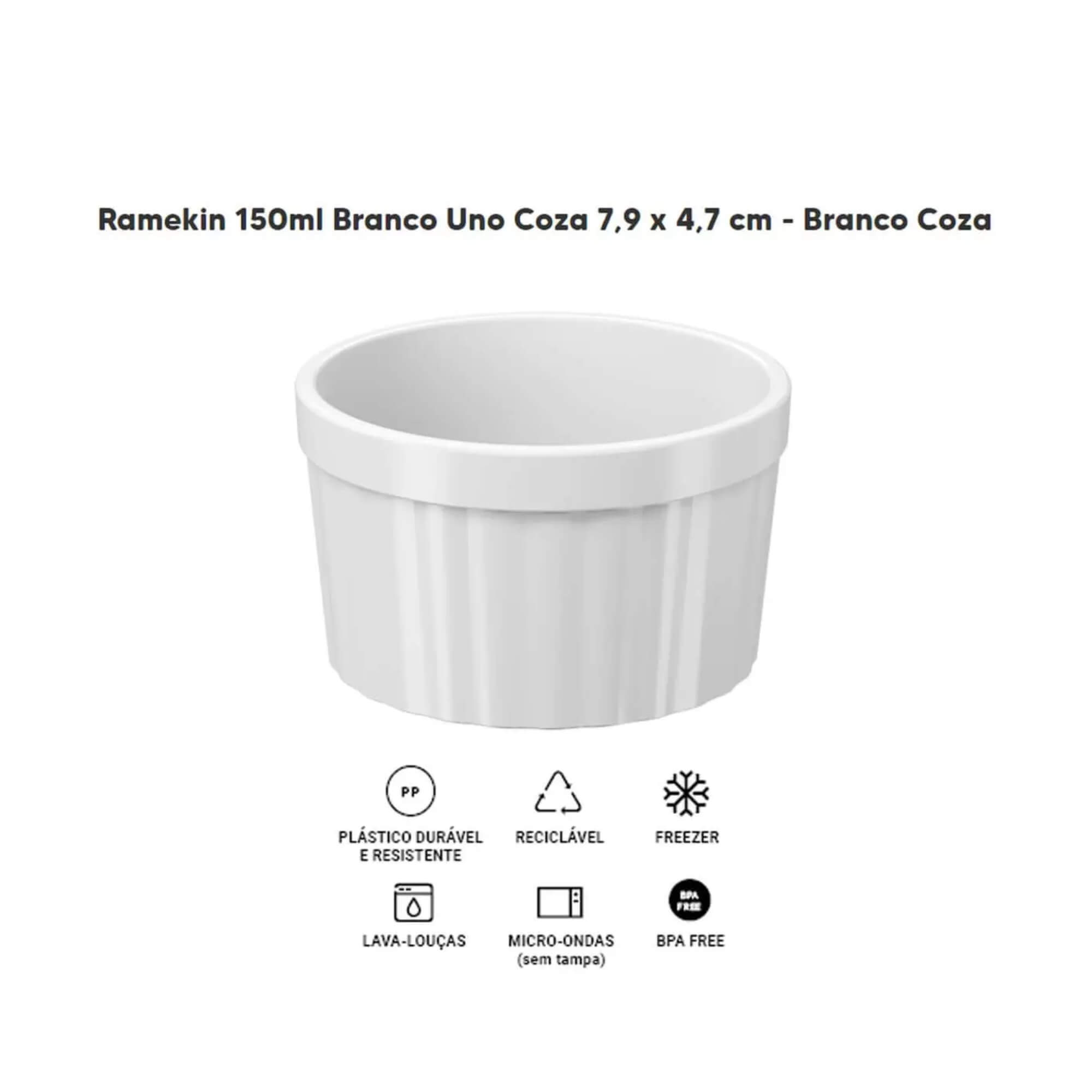 Tigela Ramekin Uno 150ml Branco Brinox - 10162/0007