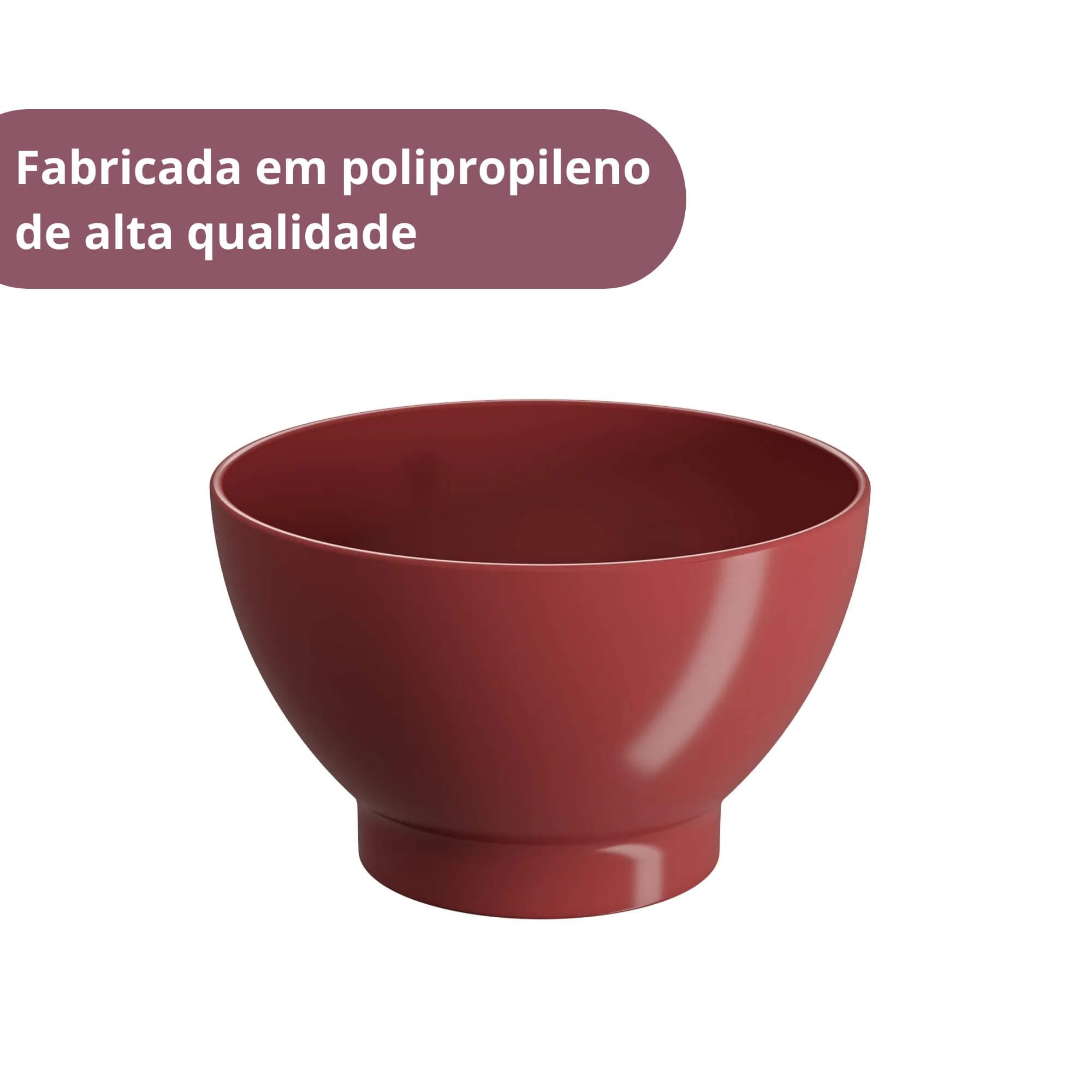 Cumbuca Coza Cozy 750ml Vermelho Dust 13,7 x 13,7 x 8,2 cm Brinox - 10510/0465