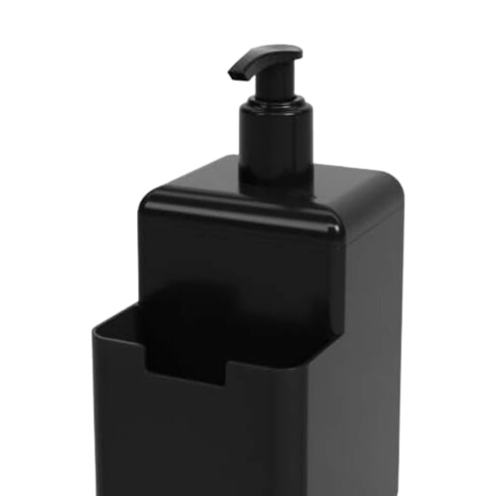 Dispenser Coza para detergente líquido e esponja 500ml Preto linha Single Coza Brinox - 17008/0008