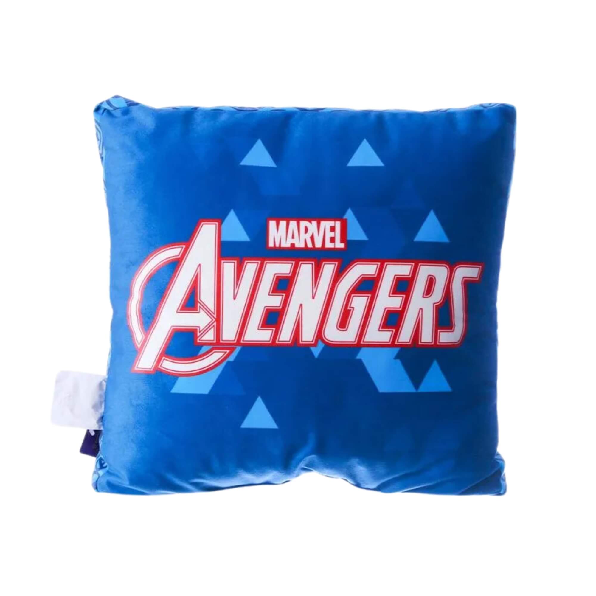 Kit Almofada Infantil Geek Azul + Manta Avengers Vingadores Zona Criativa - 10140895
