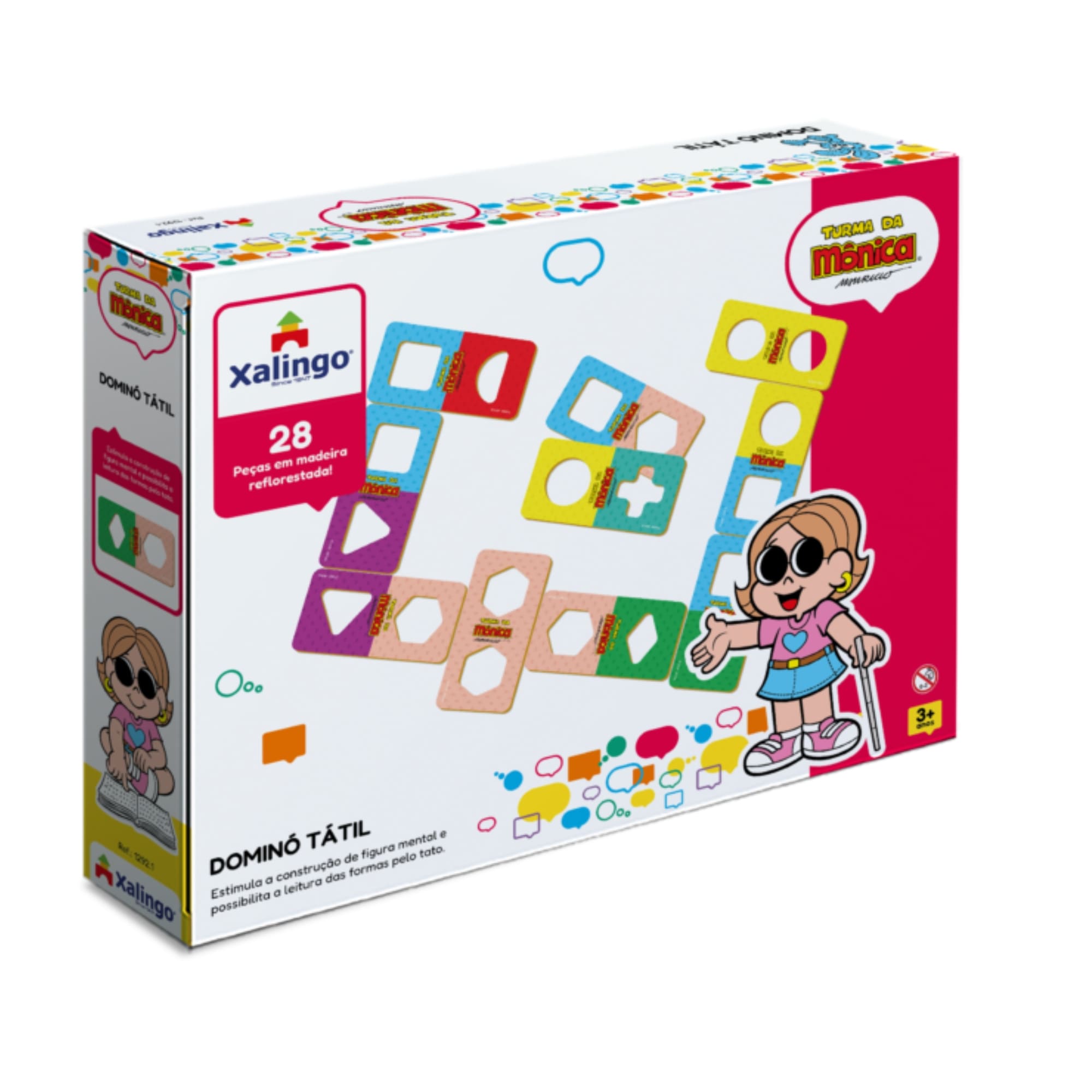 Brinquedo Dominó Tátil Infantil da Turma da Mônica - 28 peças - Xalingo 12921