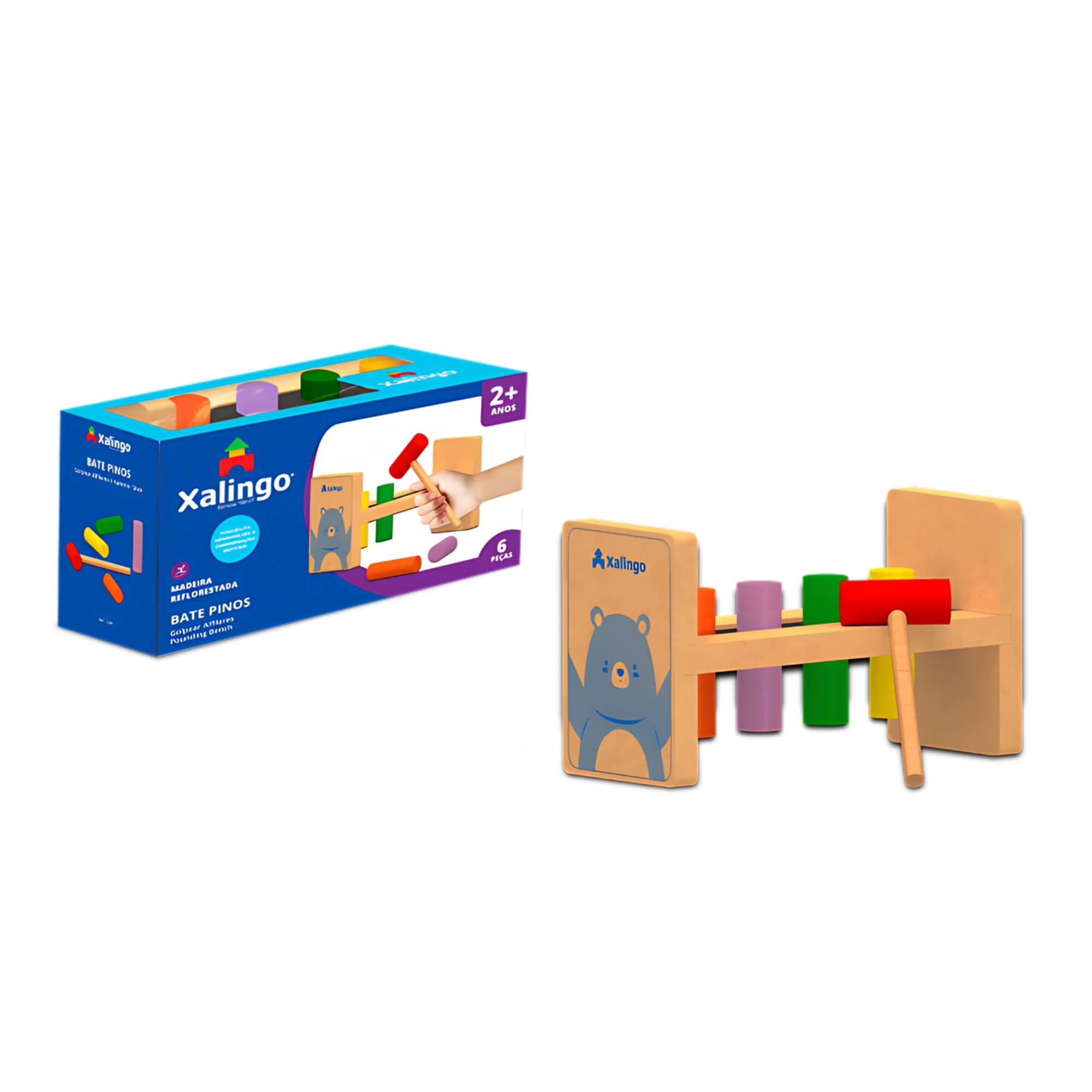 Jogo Infantil Bate Pinos Xalingo - 12965