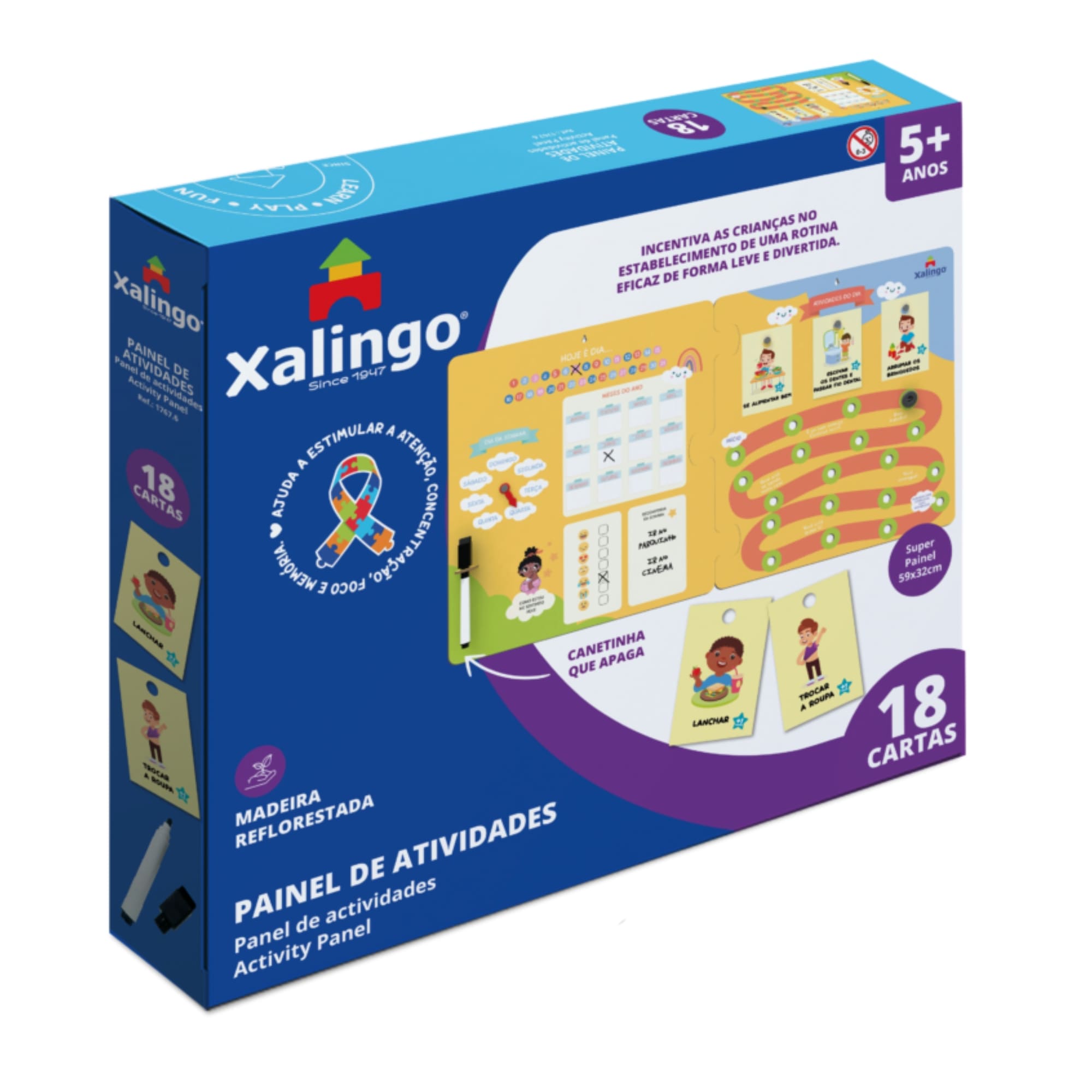 Brinquedo Painel de Atividades Infantil para Controle de Rotina - Xalingo 17676