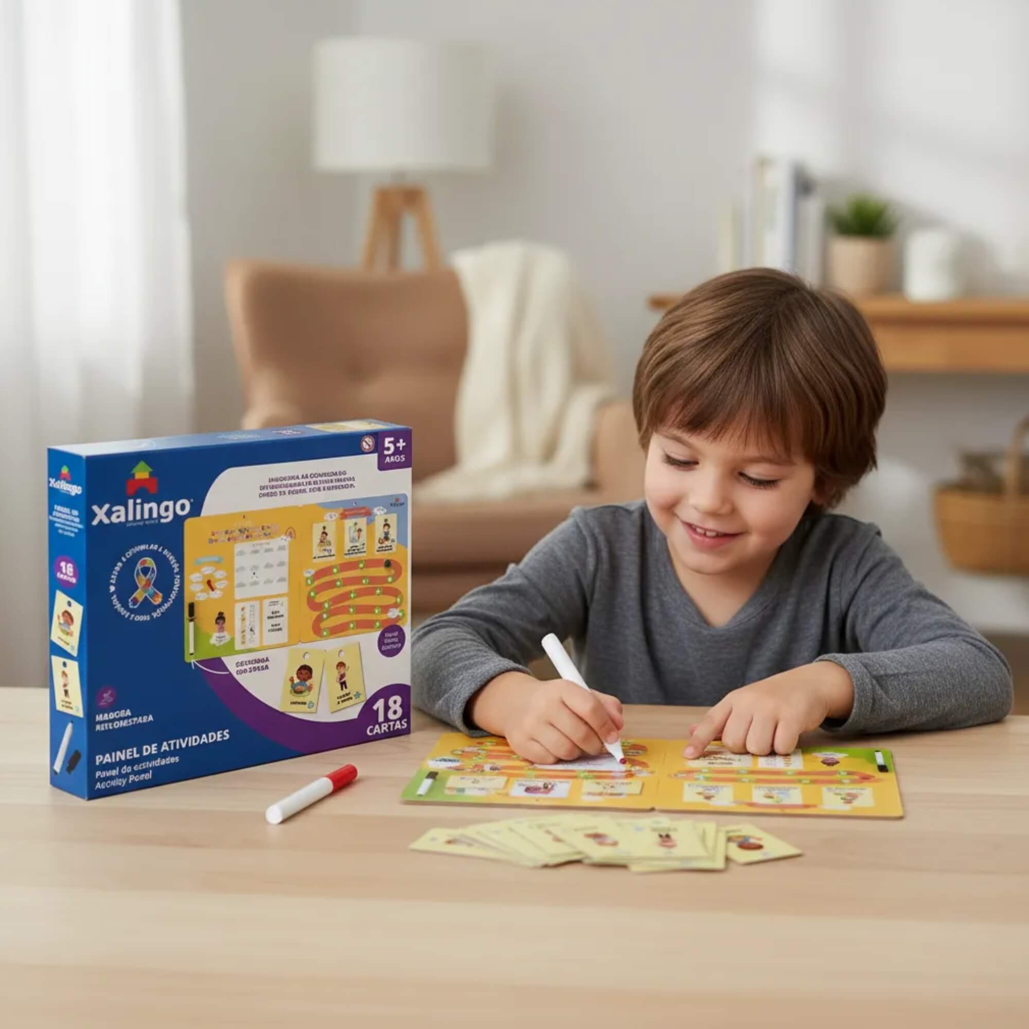 Brinquedo Painel de Atividades Infantil para Controle de Rotina - Xalingo 17676
