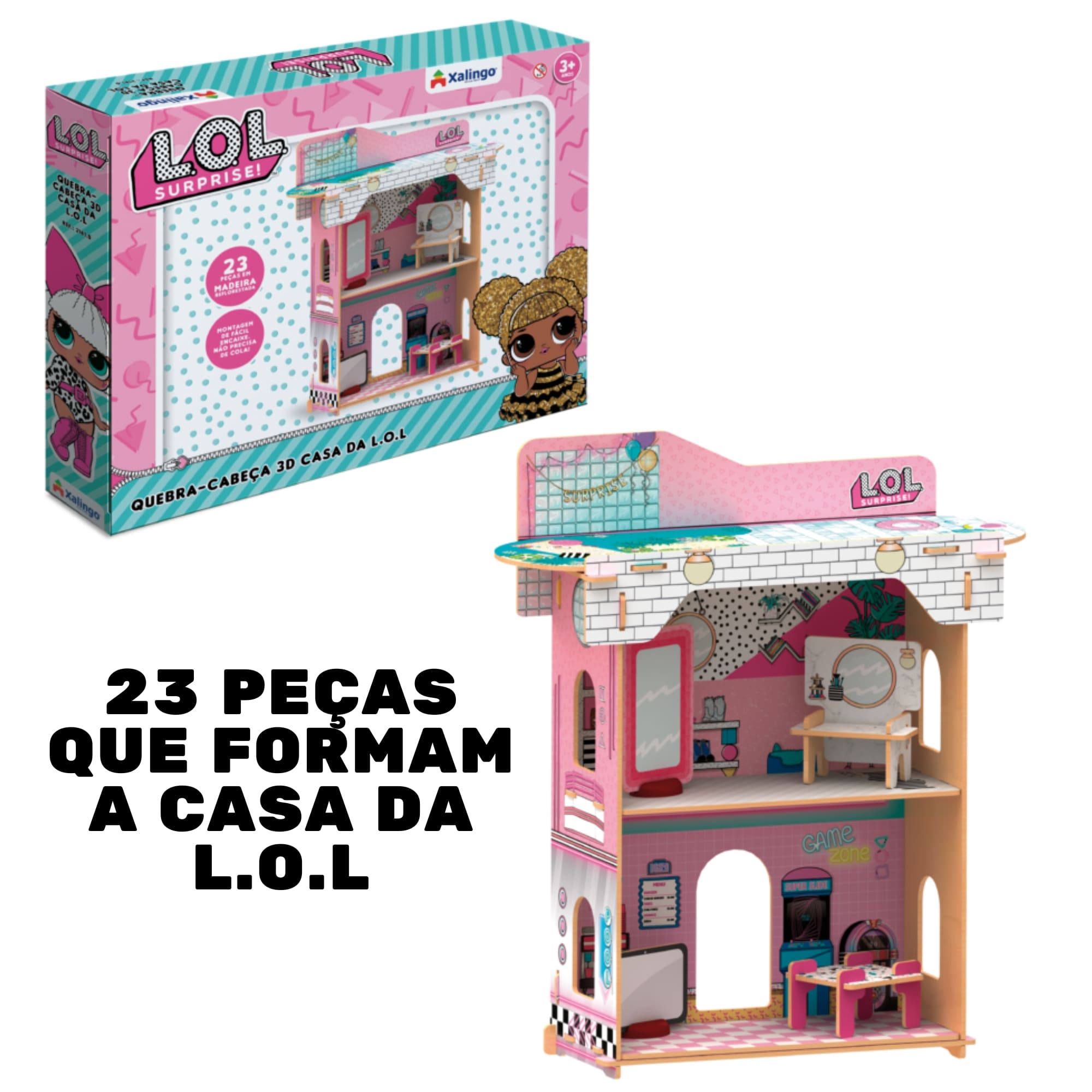 Brinquedo Quebra-Cabeça 3D da Casa da LOL Surprise - Xalingo 21810