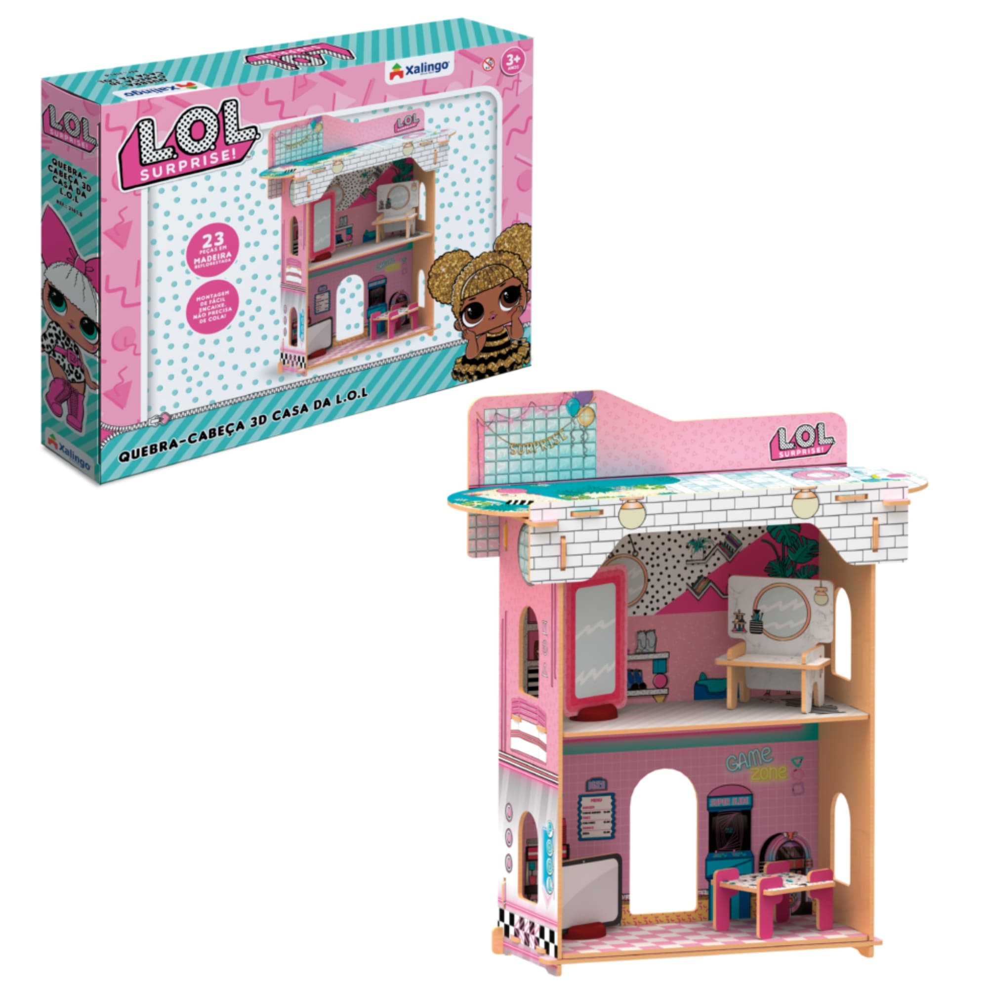 Brinquedo Quebra-Cabeça 3D da Casa da LOL Surprise - Xalingo 21810