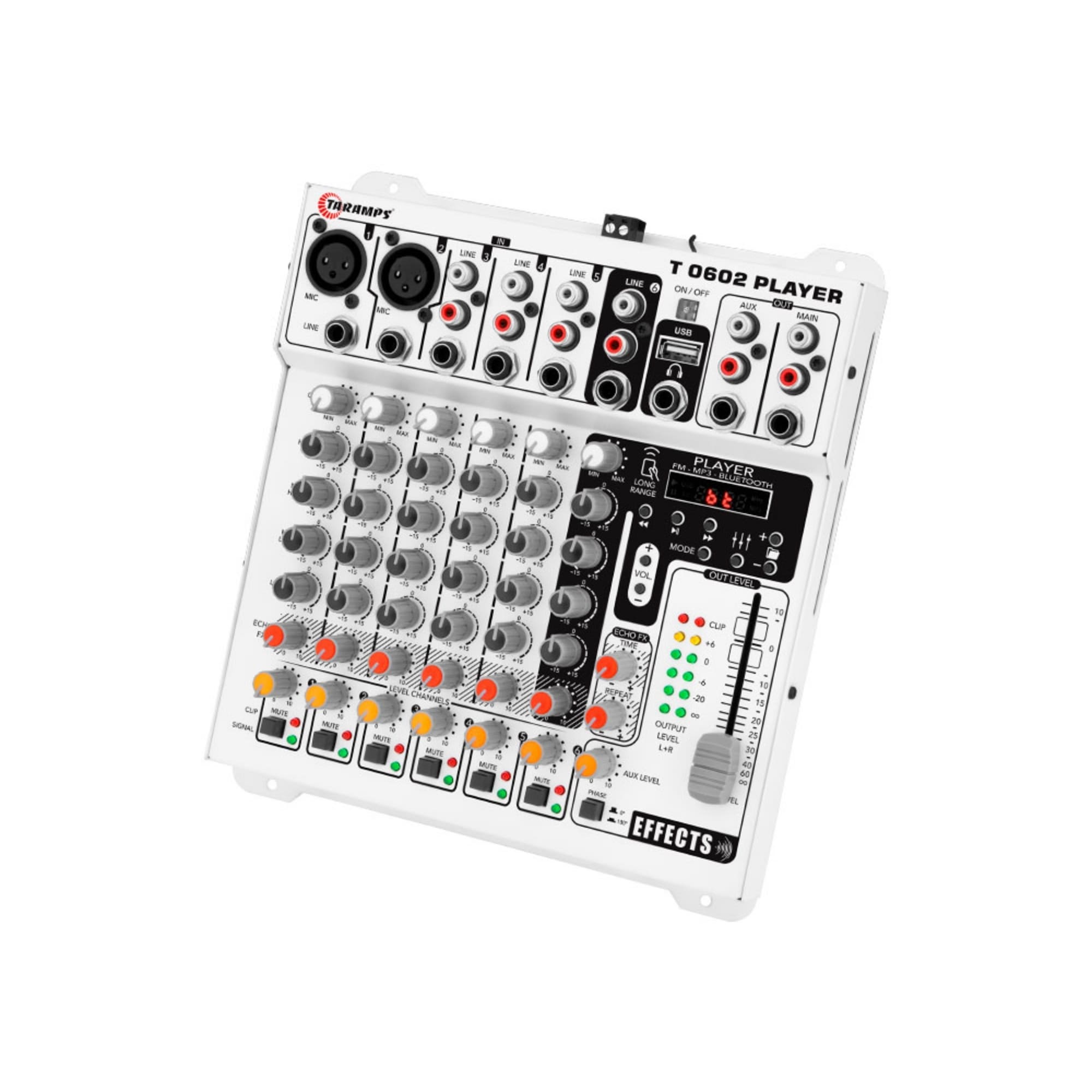Mesa de Som Automotivo 6 Canais Bluetooth Player com Efeito Echo FX Taramps 901842
