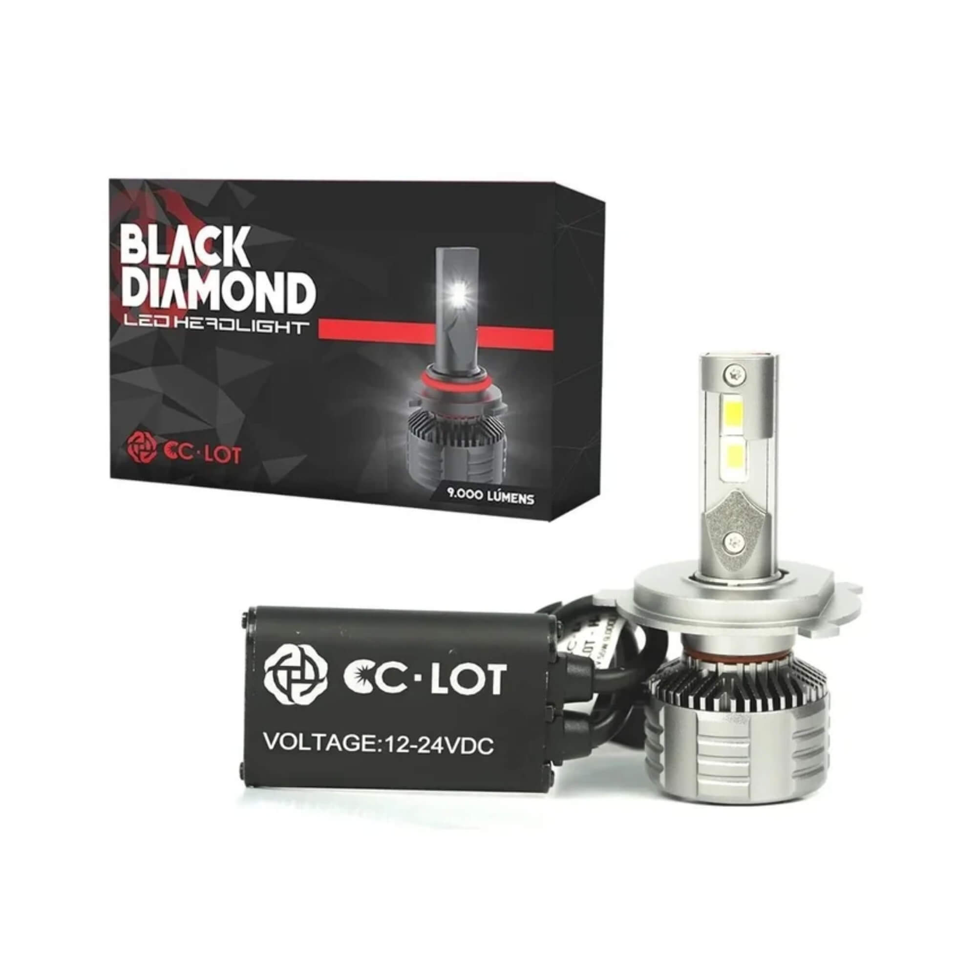Kit Lâmpada Ultra LED Black Diamond F13-H1 Cc-lot 6000K 9000Lm JR8 - JH0CCLOTBDH1