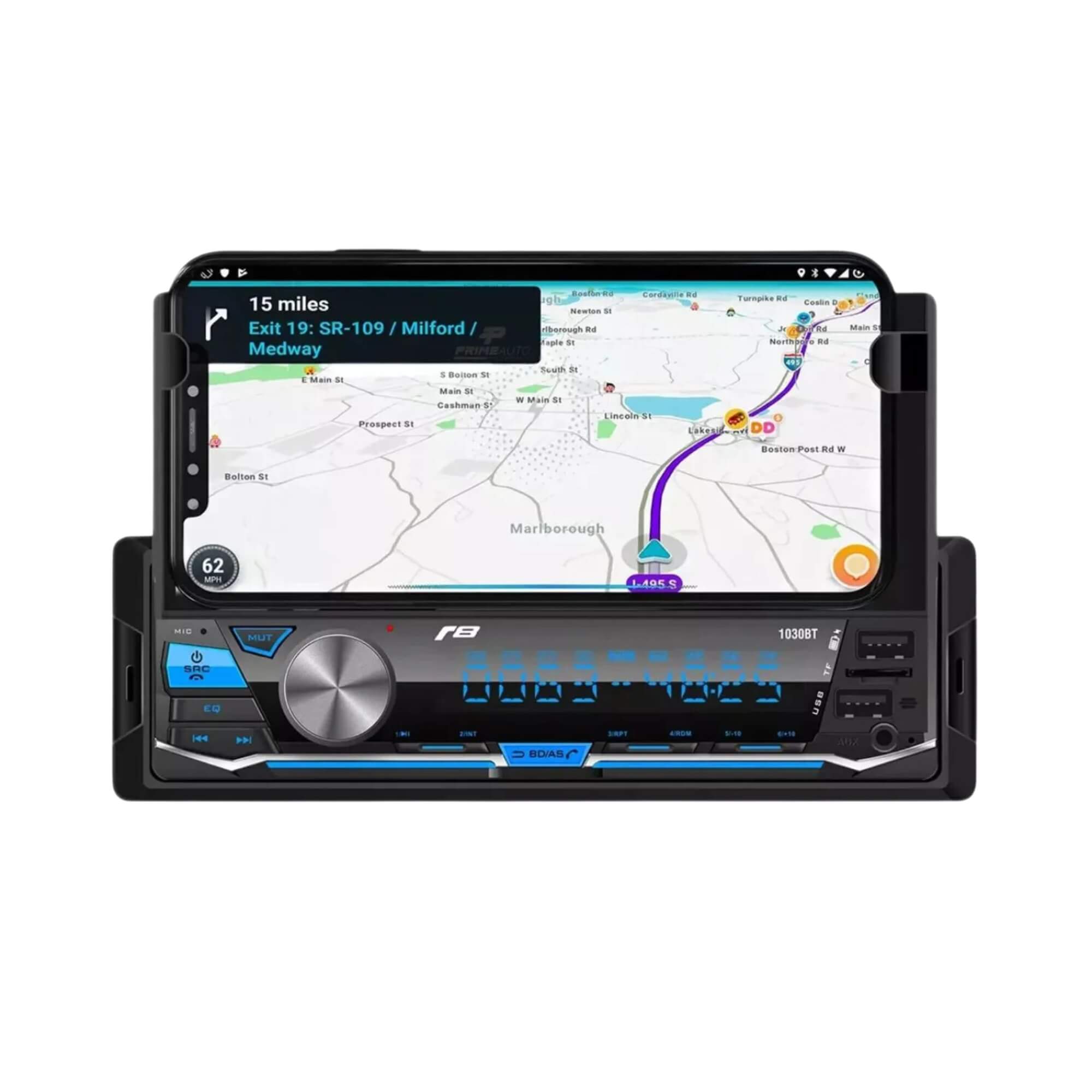 Rádio Automotivo Mp3 Player com Suporte e Carregador Indução Bluetooth USB JR8 - JT1030BT