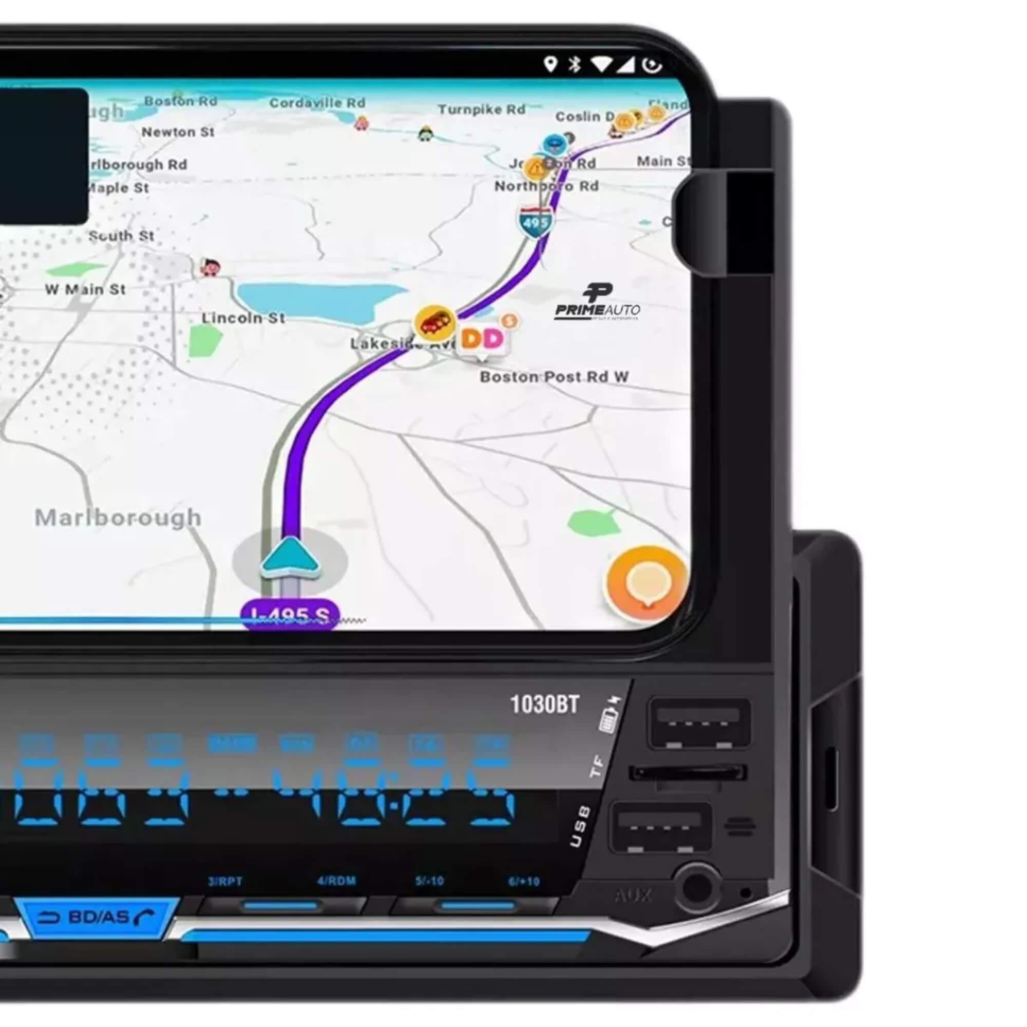 Rádio Automotivo Mp3 Player com Suporte e Carregador Indução Bluetooth USB JR8 - JT1030BT