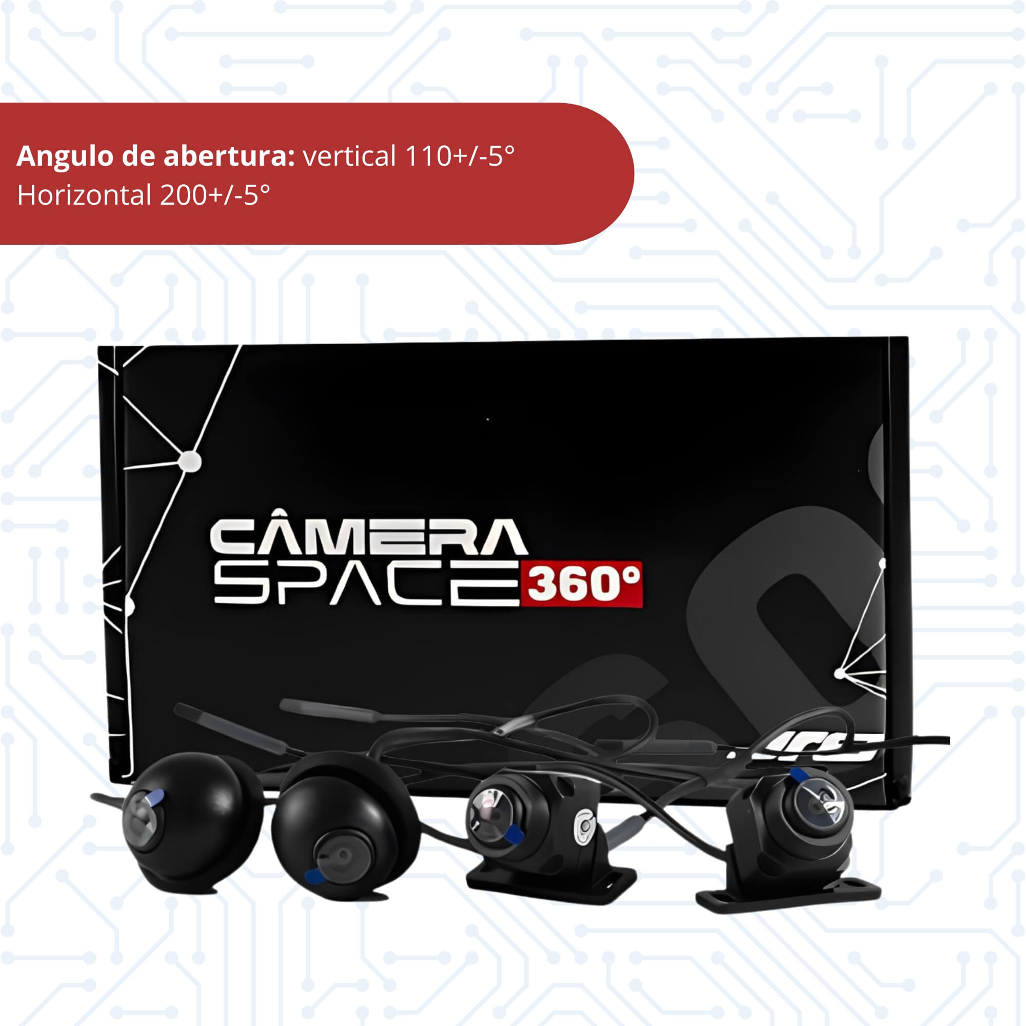 Câmera Space 360° Graus p/ Multimidia JR8 - JT30CAMSPACE360