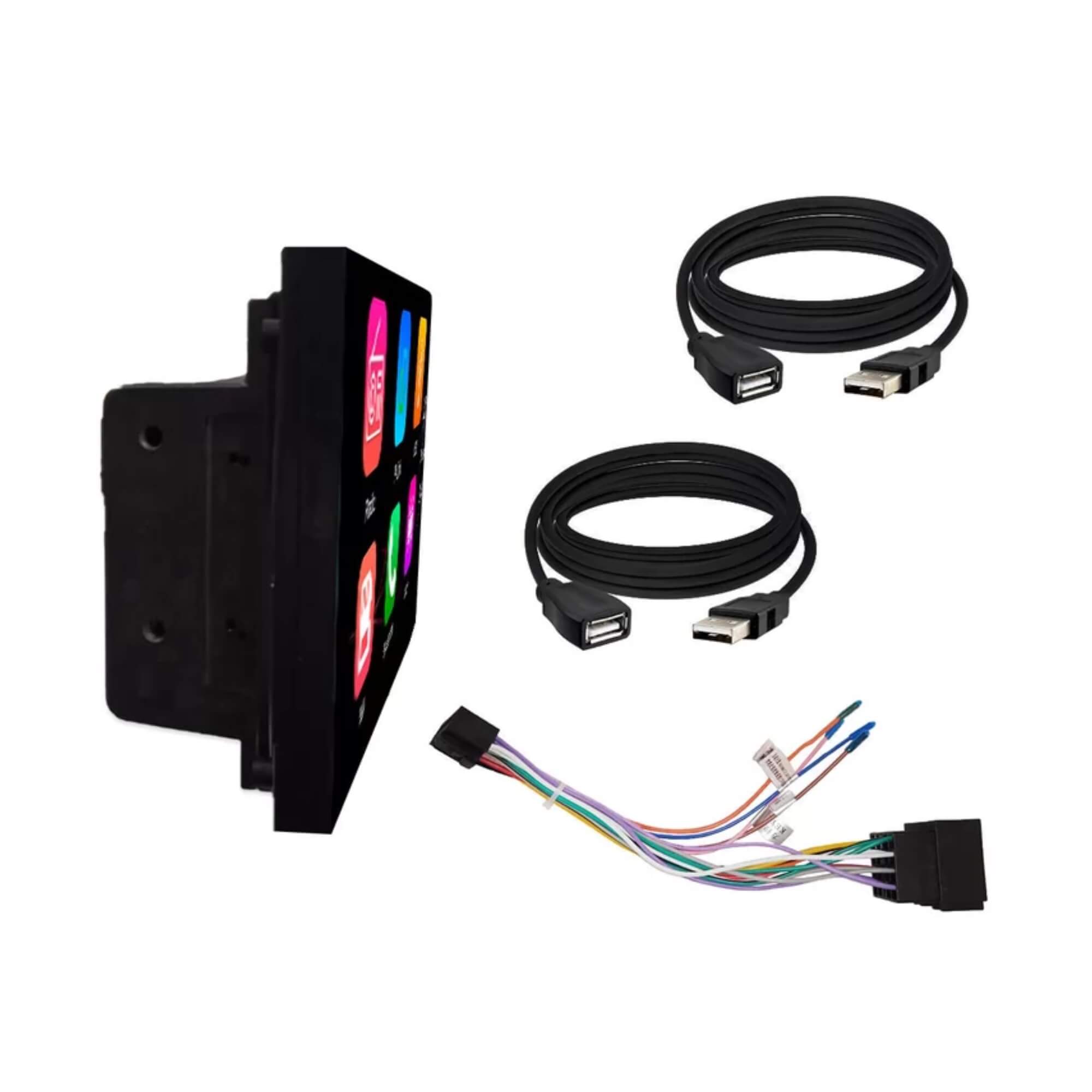 Central Multimídia MP5 Bluetooth 7" Pol com CarPlay e Android Auto 2Din JR8 - JT30MCAR7
