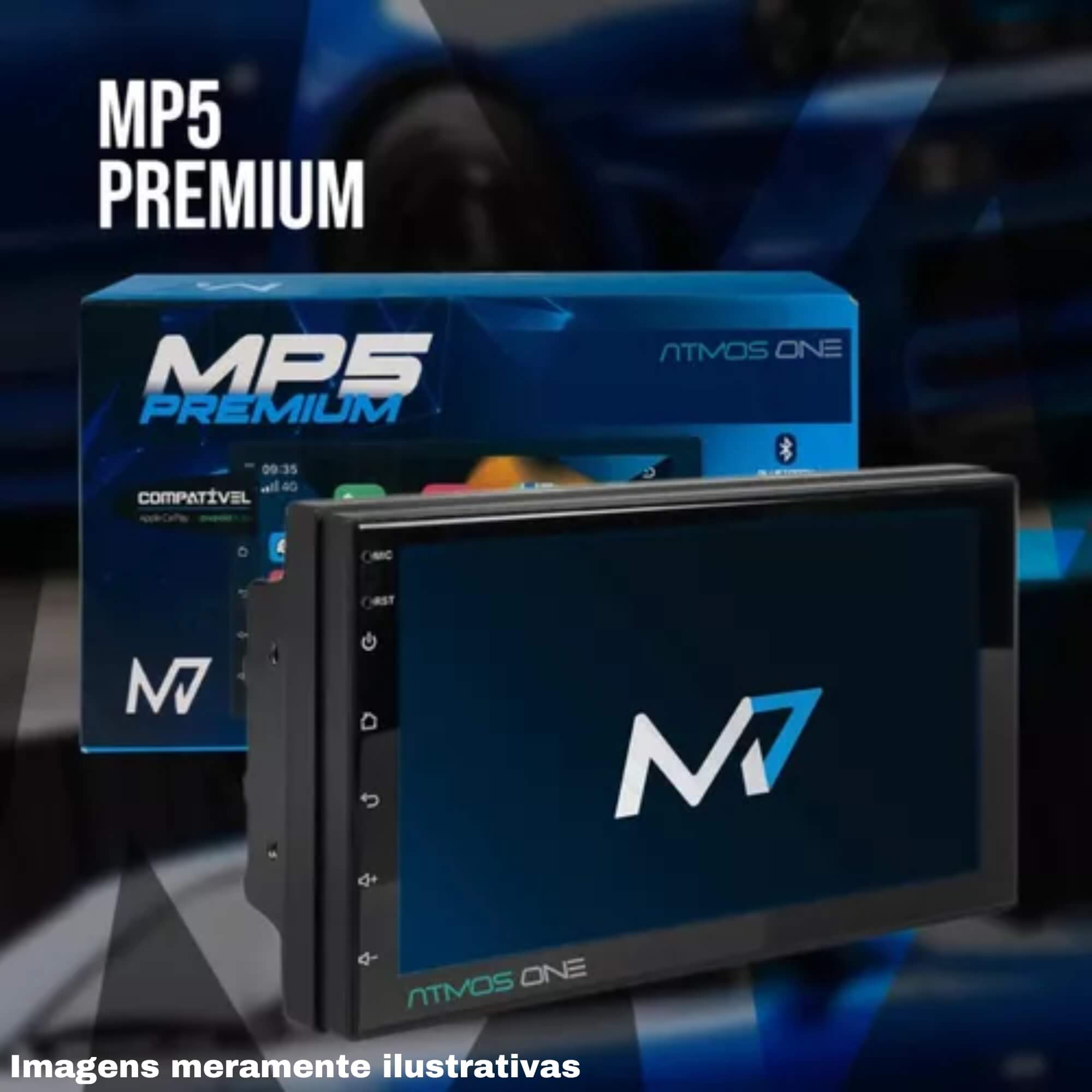 Central Multimídia MP5 M7 2DIN 7" Carplay Automotivo JR8 - JT30MP5PREMIUM
