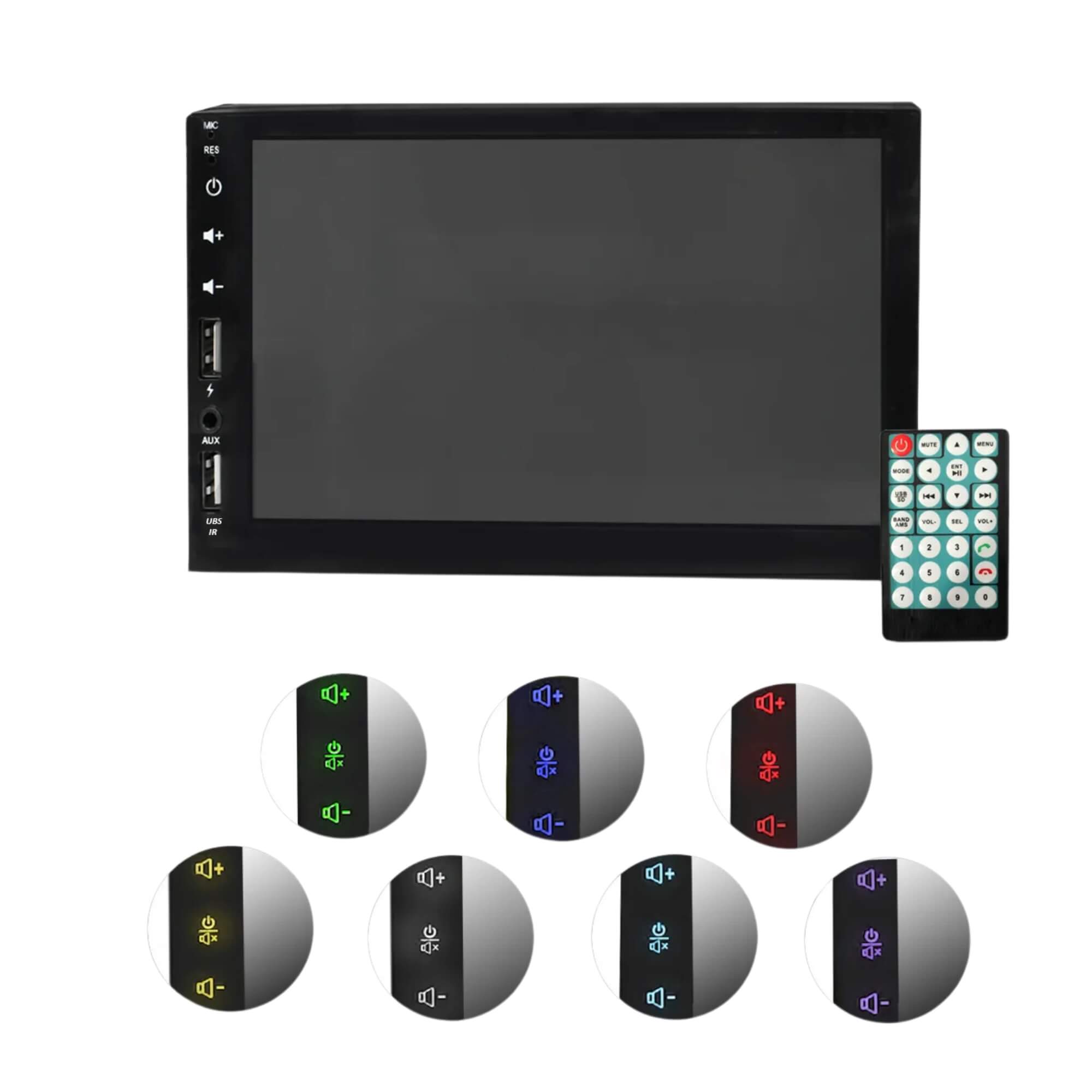 Central Multimídia MP5 M7 2Din Tela 7" Pol Espelhamento Bluetooth USB JR8 - JT30MP57520