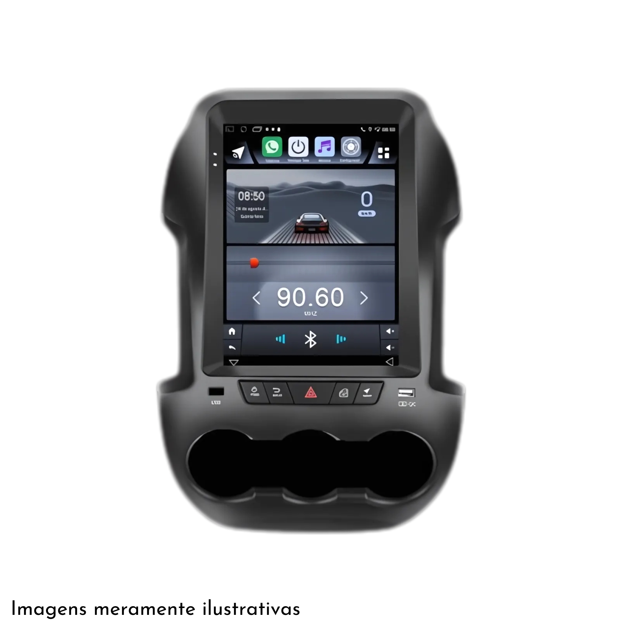 Central Multimídia 9.7" 2Din tipo Tesla Space T Carplay Android Inteligente JR8 - JT30SPACET9.7