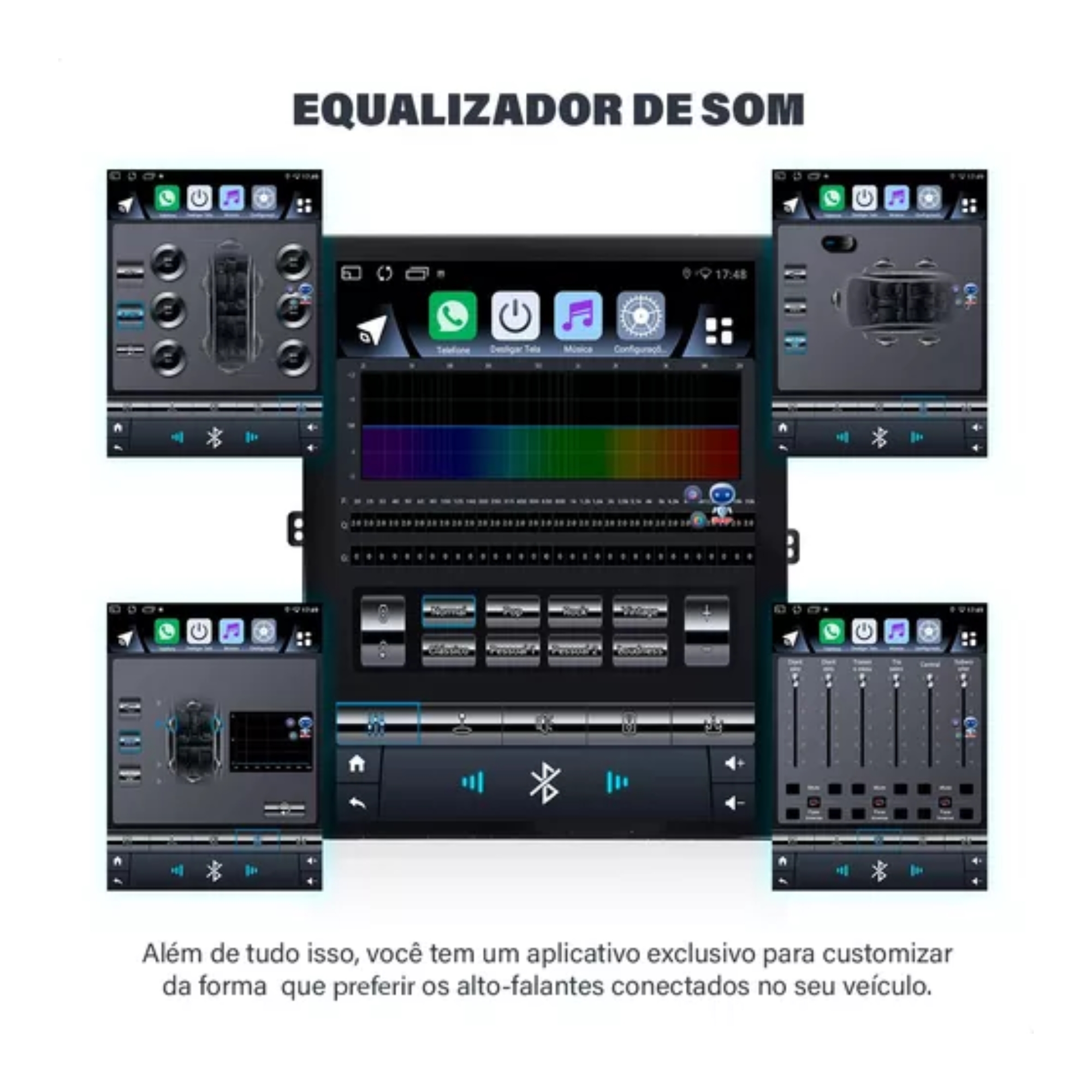 Central Multimídia 9.7" 2Din tipo Tesla Space T Carplay Android Inteligente JR8 - JT30SPACET9.7