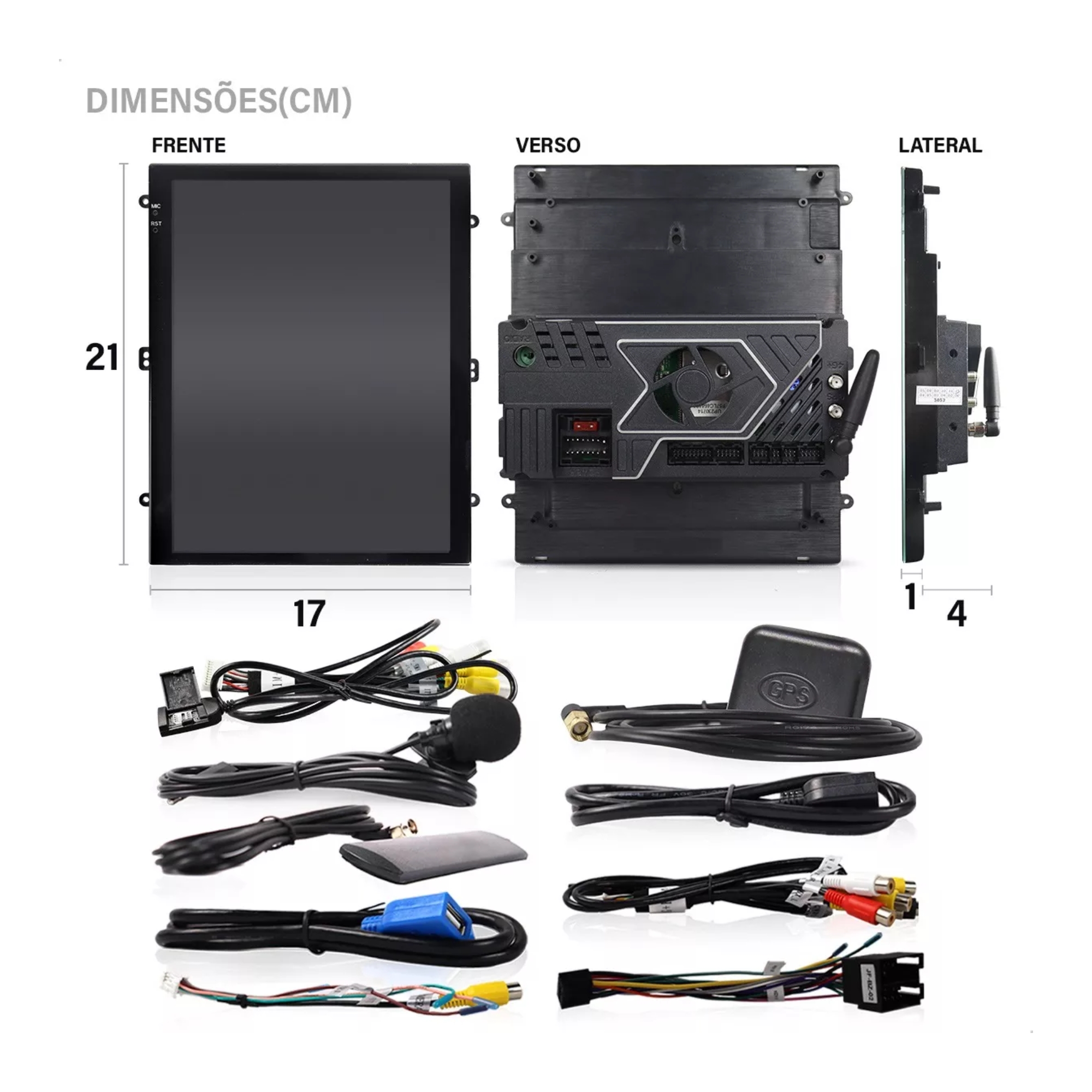 Central Multimídia 9.7" 2Din tipo Tesla Space T Carplay Android Inteligente JR8 - JT30SPACET9.7