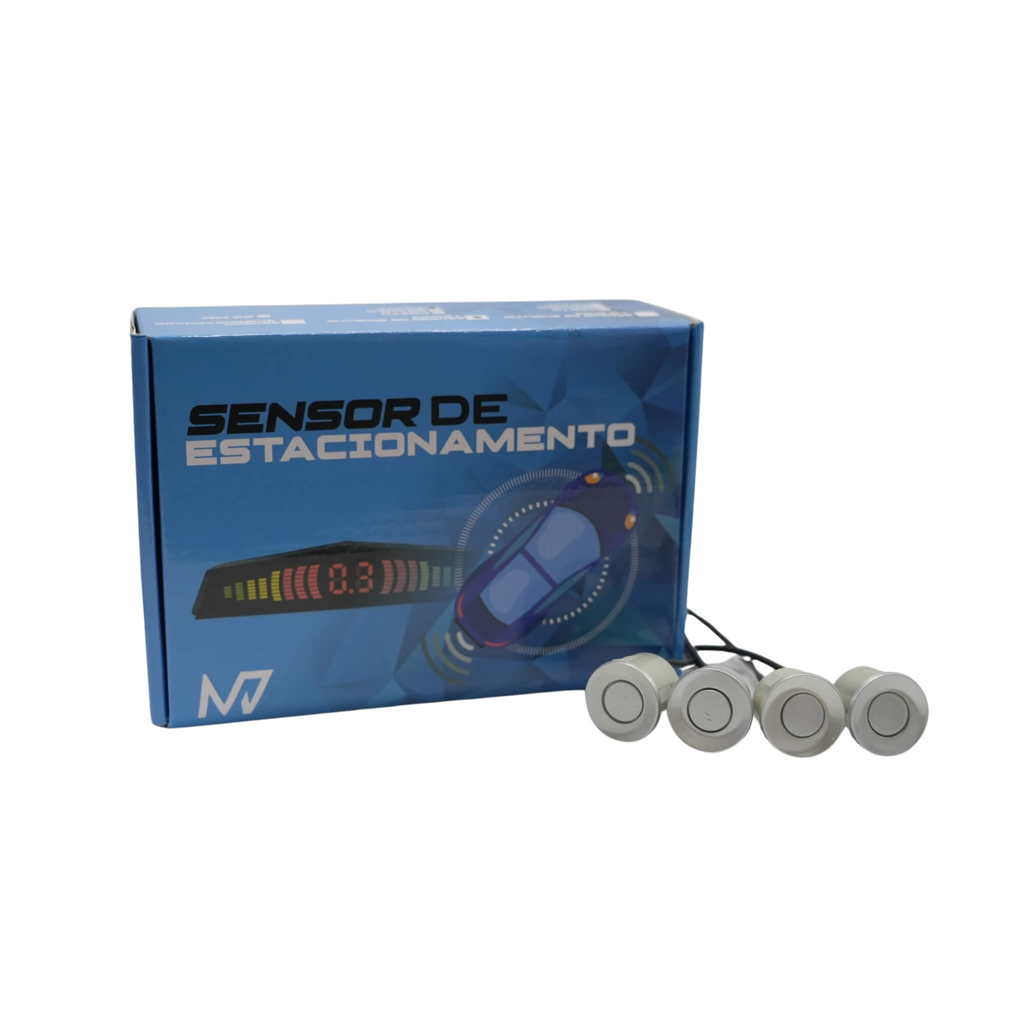 Sensor de Estacionamento de Sobrepor Prata 18,5MM JR8 - JAM7SEMPT185