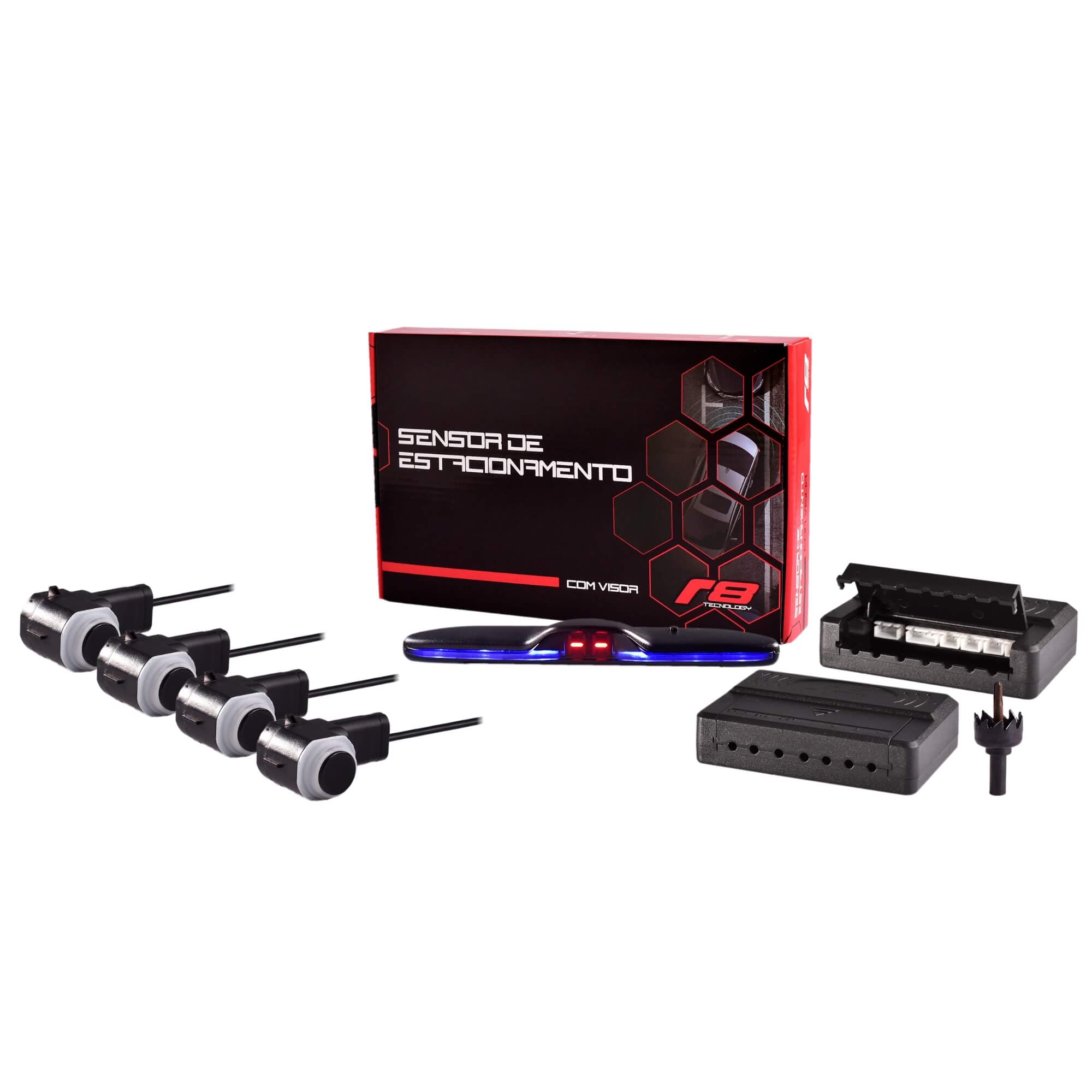 Sensor de Estacionamento Emborrachado Preto 20mm JR8 - JAM7BORR20