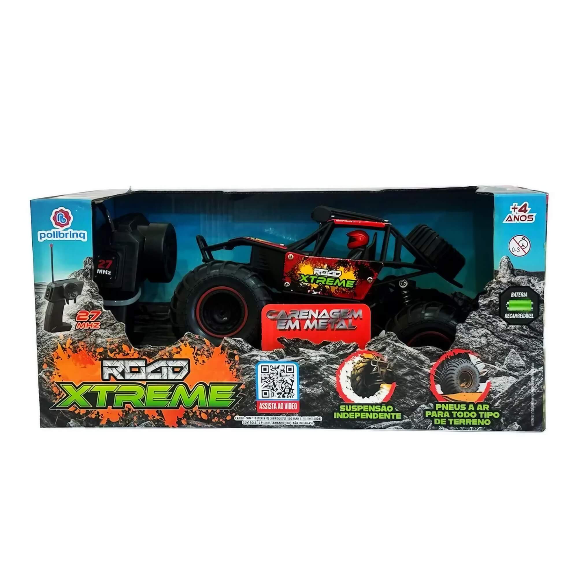 Brinquedo Infantil Carrinho de Controle Remoto Road Xtreme Polibrinq - CAR818