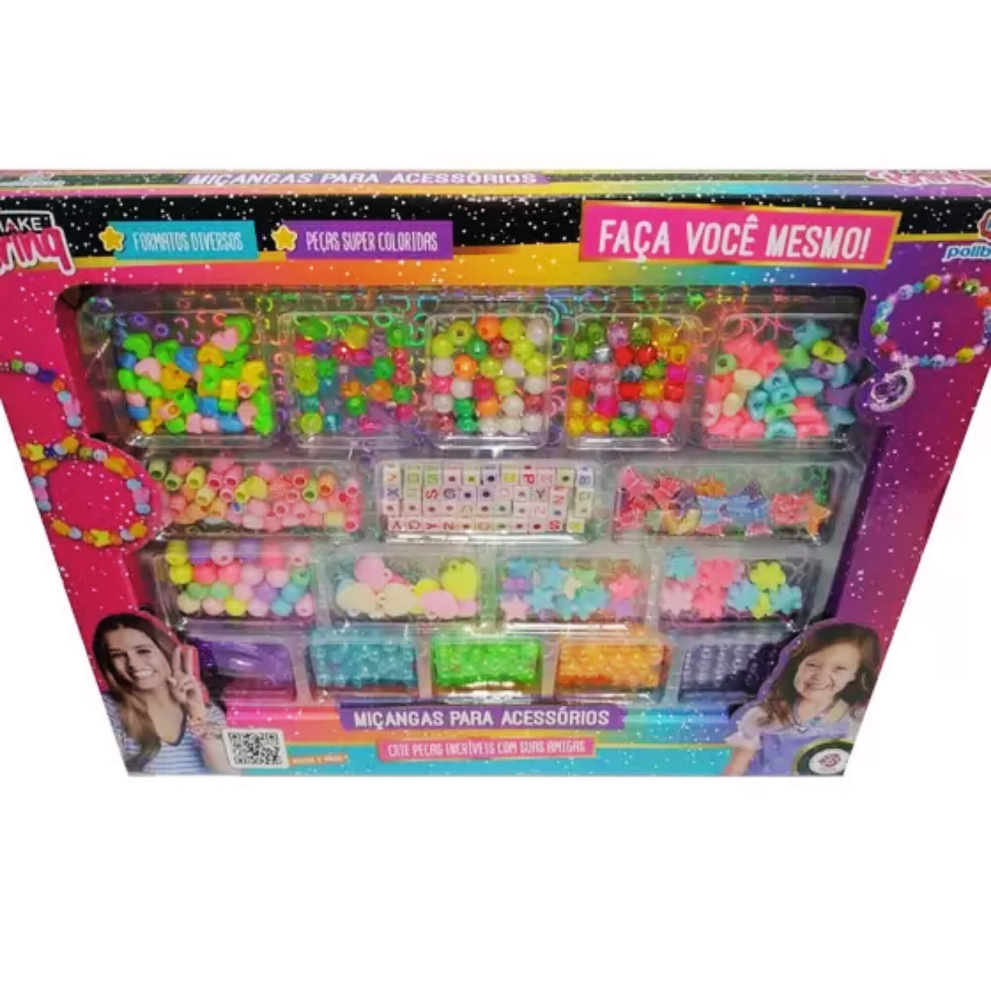 Kit Infantil de Miçangas para Acessórios Faça Você Mesmo - Mk28