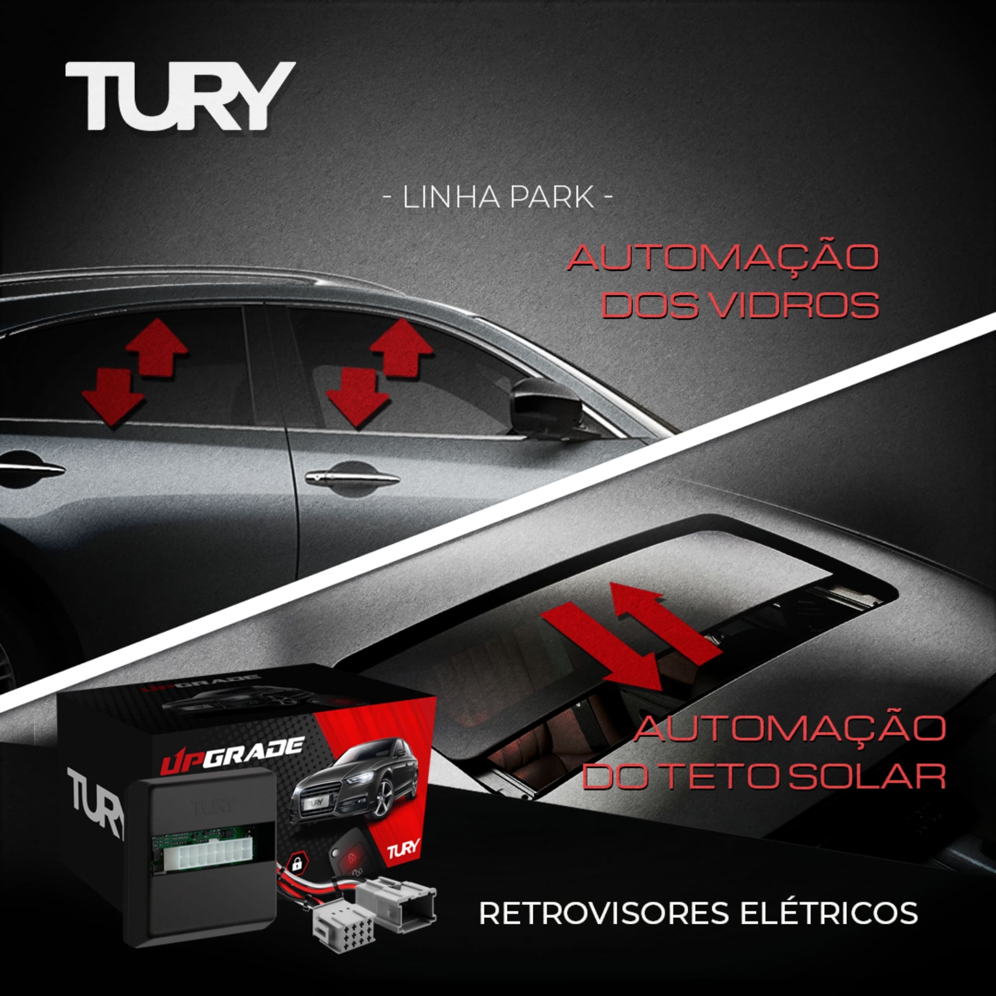 Módulo de Vidros Teto Retrovisores Autómatico Tilt Down Lexus UX e RAV4 Tury - PARK 6.9.7 EI