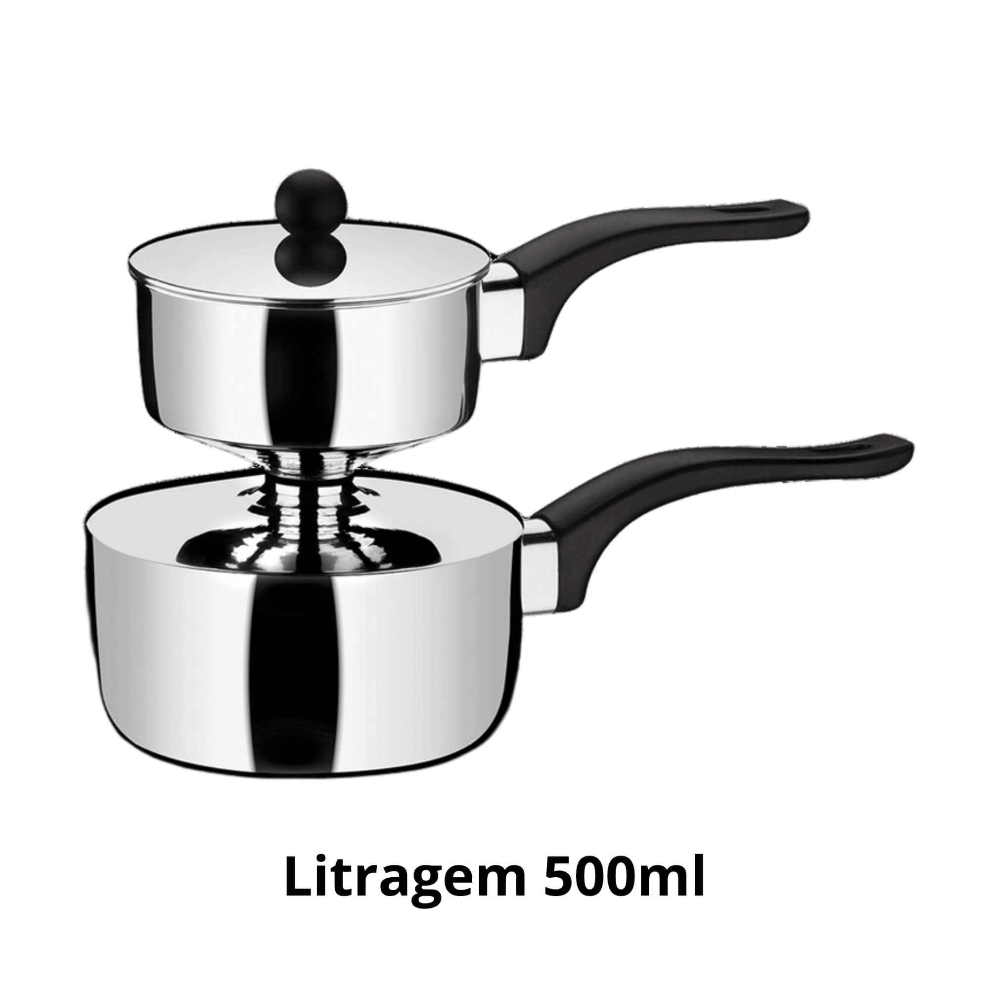 Cuscuzeira de 500ml 16cm em Aço Inoxidável Linha Utilidades Suprema Prata Brinox - 2092/110