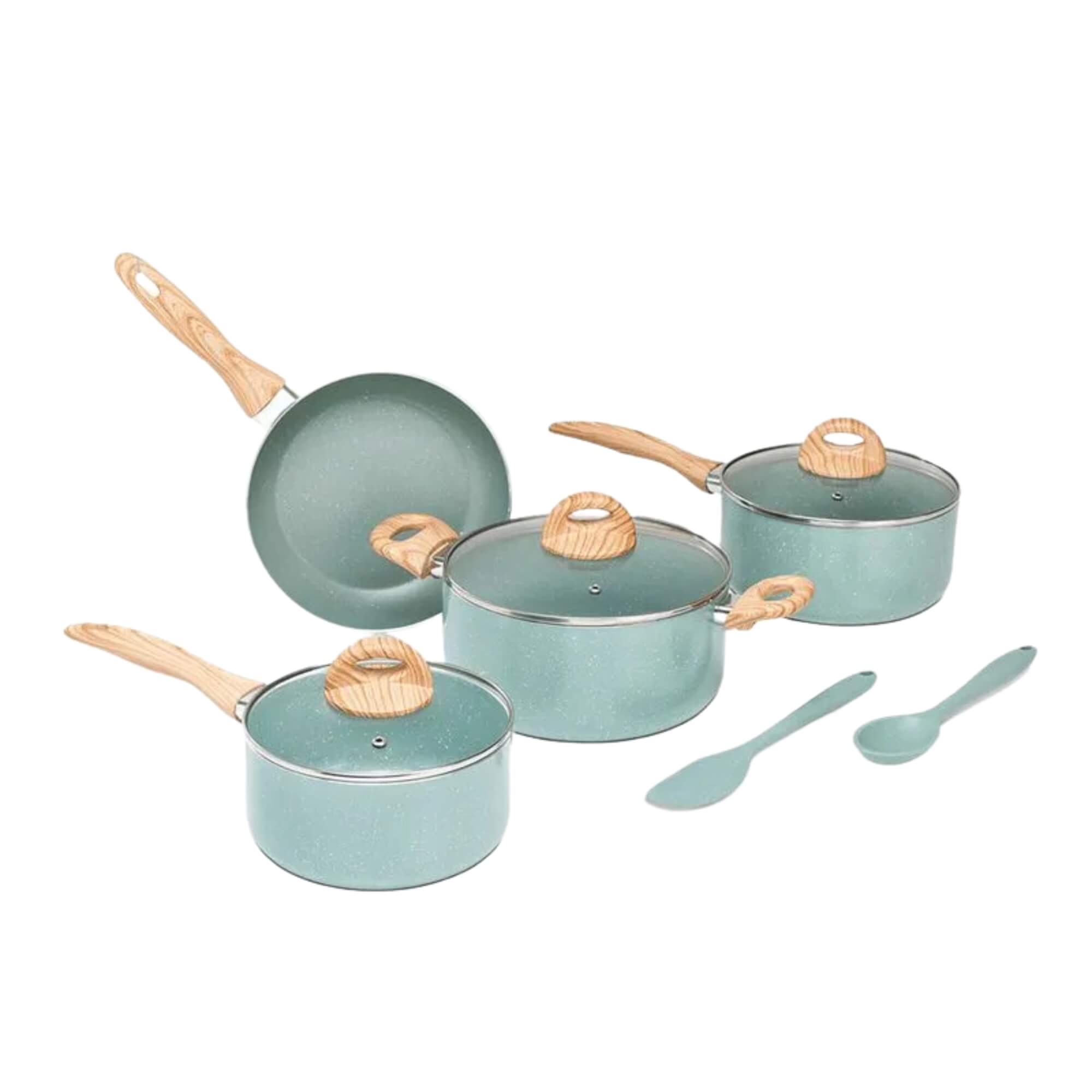 Jogo de Panelas Antiaderentes 6 Peças Indução Ceramic Life Botanika Verde Brinox - 4815/100 (N/A)