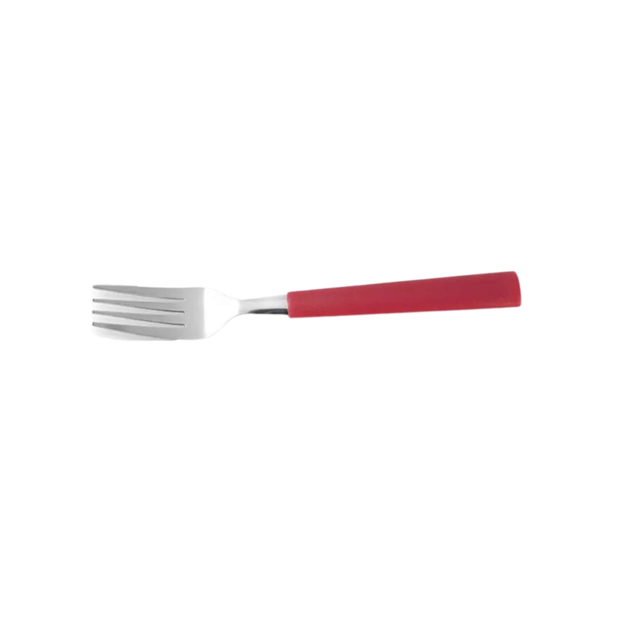 Garfo de Mesa Aço Inoxidável Cabo em Polipropileno Vermelho Linha Riviera Brinox - 6026/050